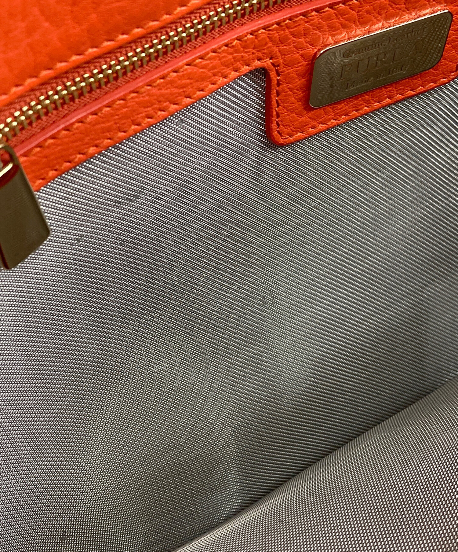中古・古着通販】FURLA (フルラ) カレッジトートバッグ オレンジ 
