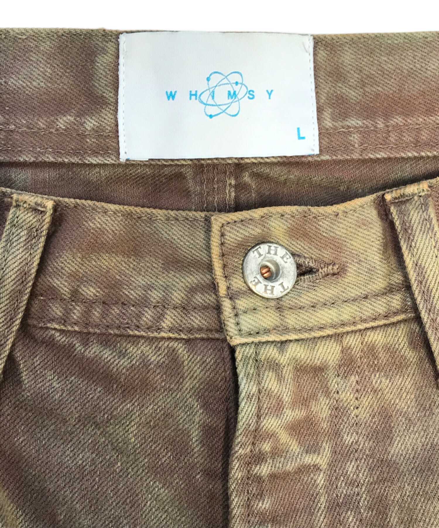 中古・古着通販】WHIMSY (ウィムジー) ワイドデニムパンツ カーキ