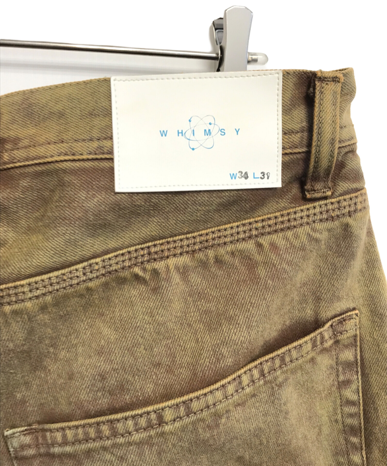中古・古着通販】WHIMSY (ウィムジー) ワイドデニムパンツ カーキ