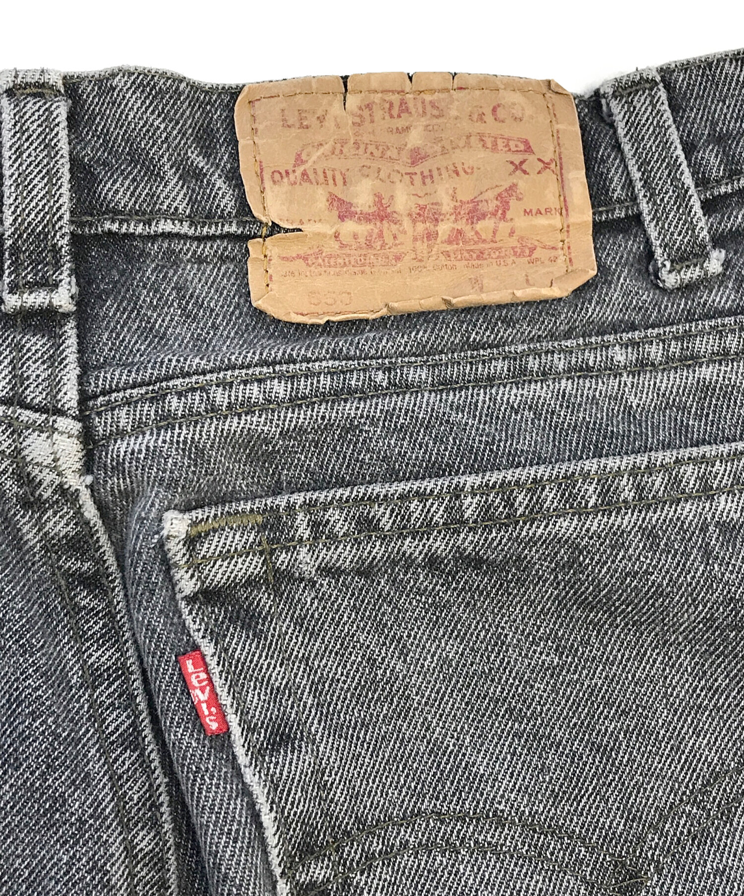 中古・古着通販】LEVI'S (リーバイス) 550先染めブラックデニム