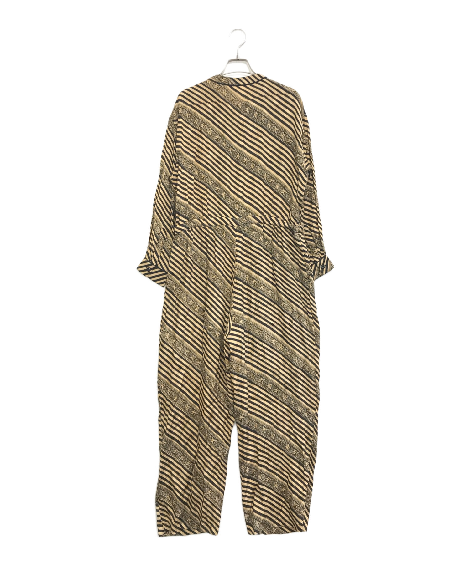 値下げ　新品未使用タグ付　sara mallika　サロペット オーバーオール 中古・古着通販】sara mallika (サラマリカ) Rayon Jacquard Stripe