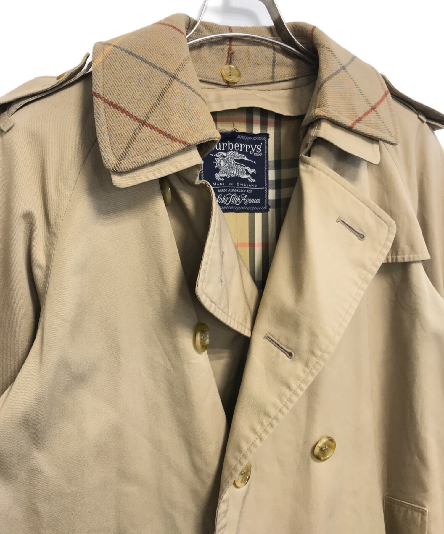 バーバリーズ　バーバリー　ヴィンテージ　コート　トレンチコート　ベージュ　L 80's~90's ヴィンテージ バーバリー トレンチコート ベージュ 46