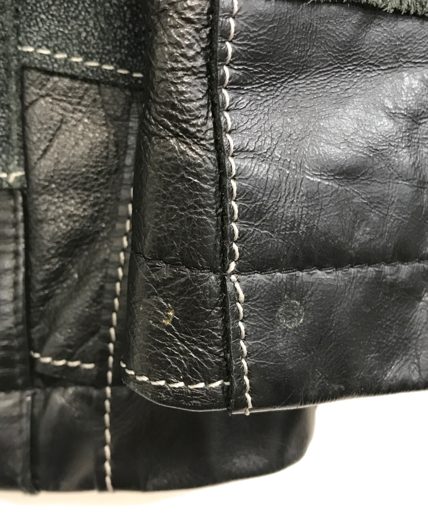 中古・古着通販】NEIGHBORHOOD (ネイバーフッド) パッチワークレザー