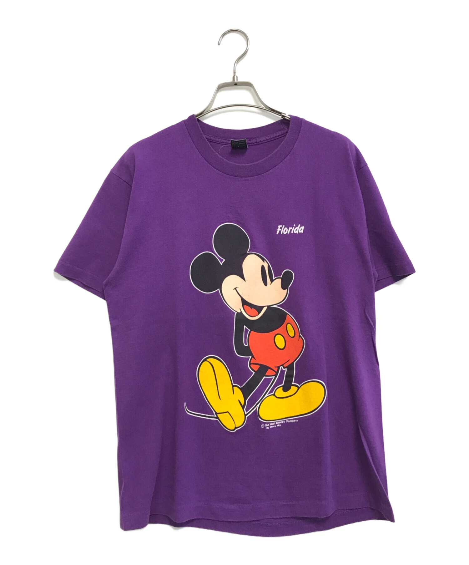 Disney ミッキーマウス Tシャツ X-LARGE ダークパープル 中古・古着通販】キャラクターTシャツ (キャラクターTシャツ) MICKEY