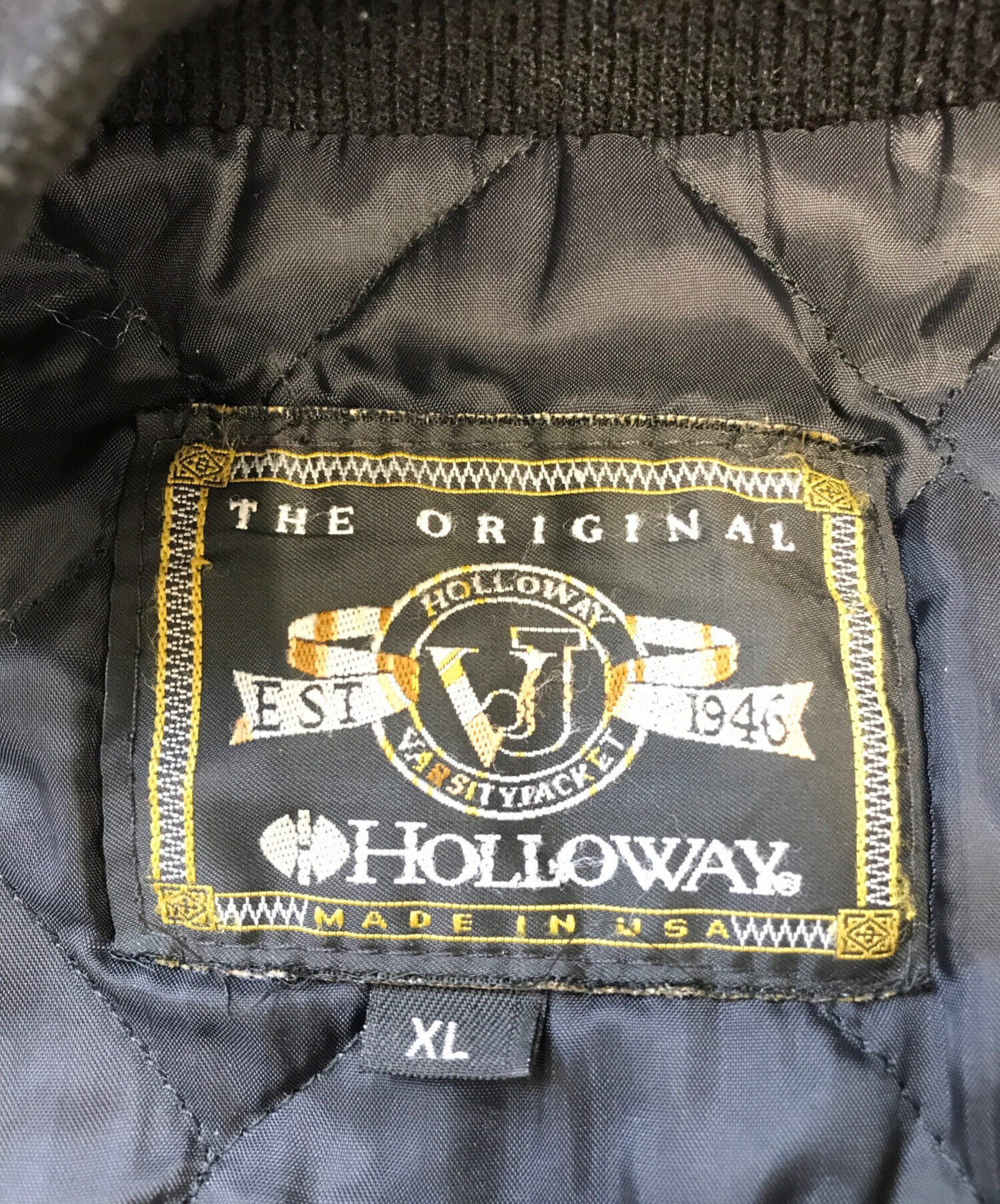 中古・古着通販】Holloway (ホロウェイ) 90's袖レザースタジャン