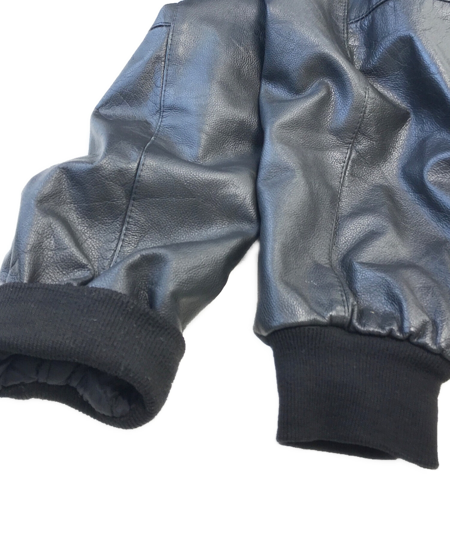 中古・古着通販】Holloway (ホロウェイ) 90's袖レザースタジャン