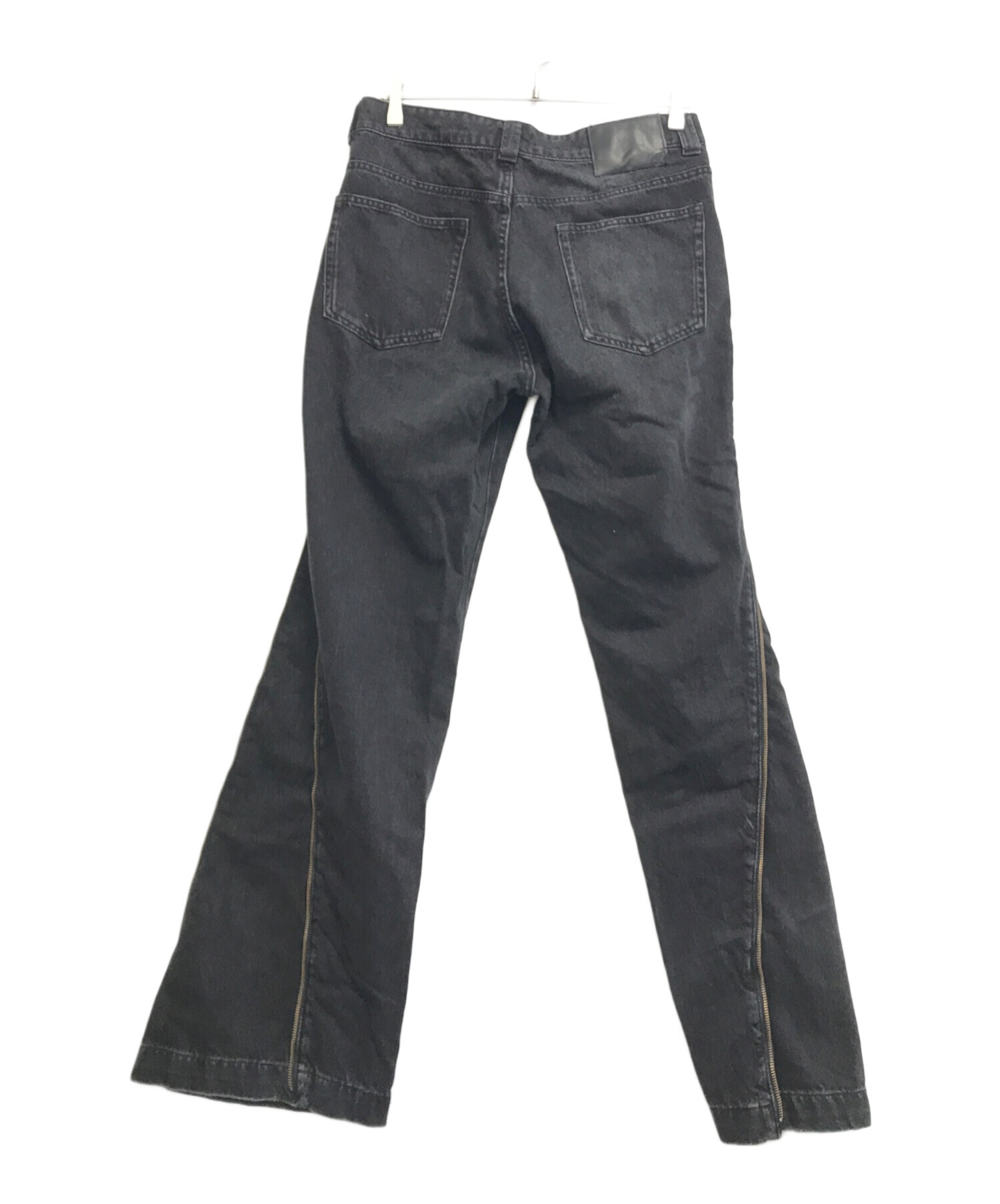 中古・古着通販】ZARA (ザラ) サイドジップデニムパンツ ブラック