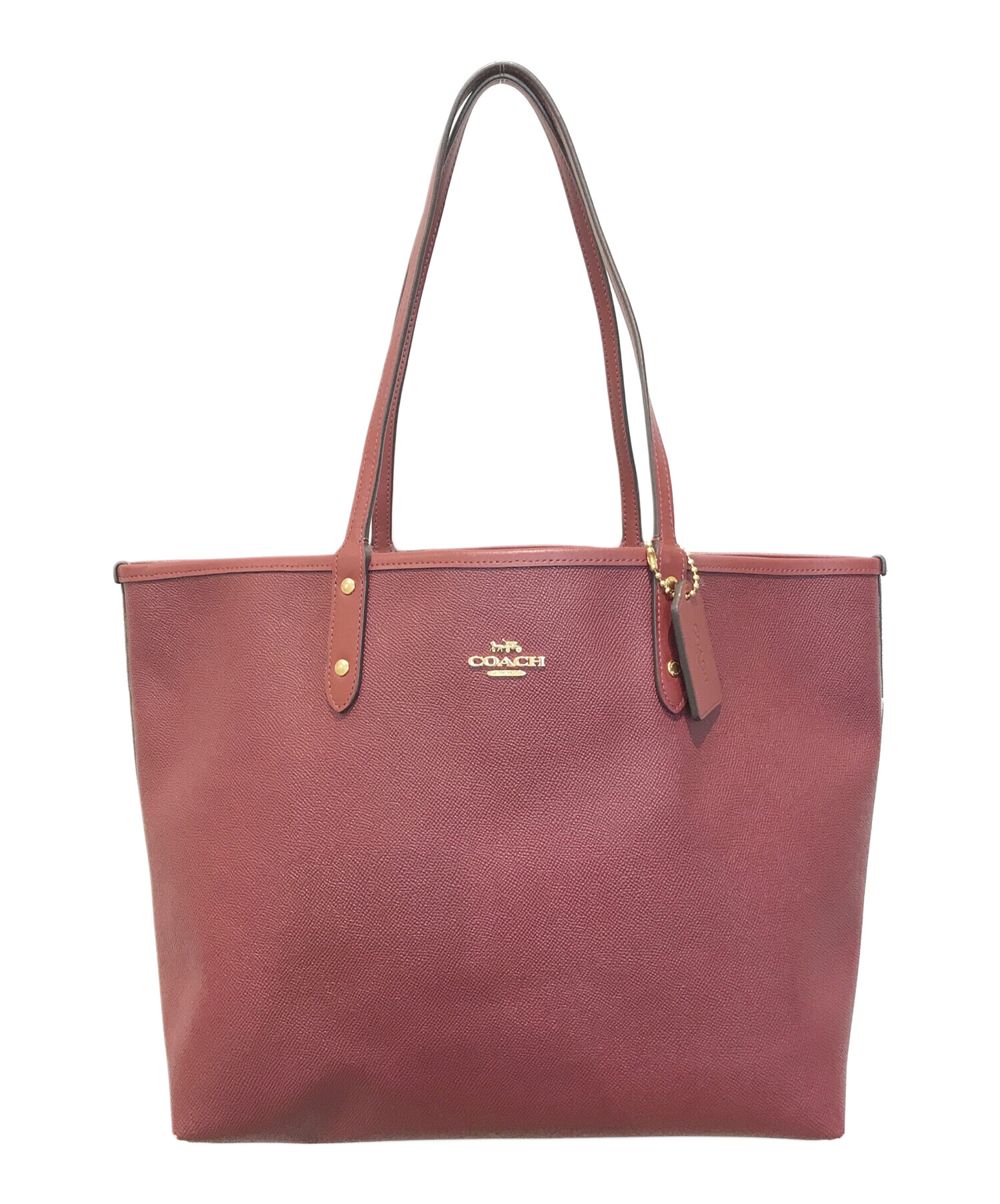 中古・古着通販】COACH (コーチ) リバーシブルトートバッグ パープル 