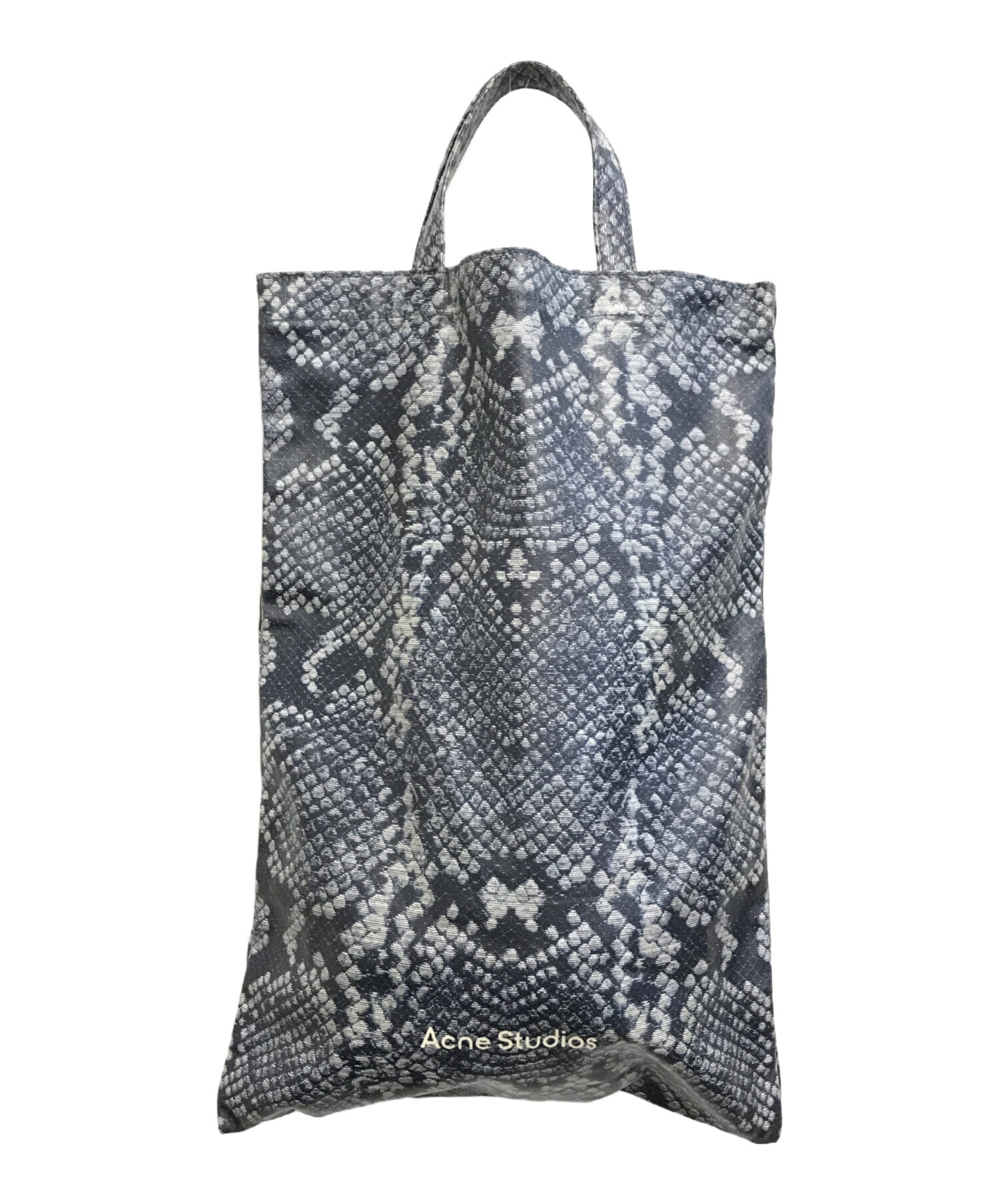 【コリン様】Acne Studios グレー トートバッグ 中古・古着通販】Acne studios (アクネ ストゥディオス) パイソン柄