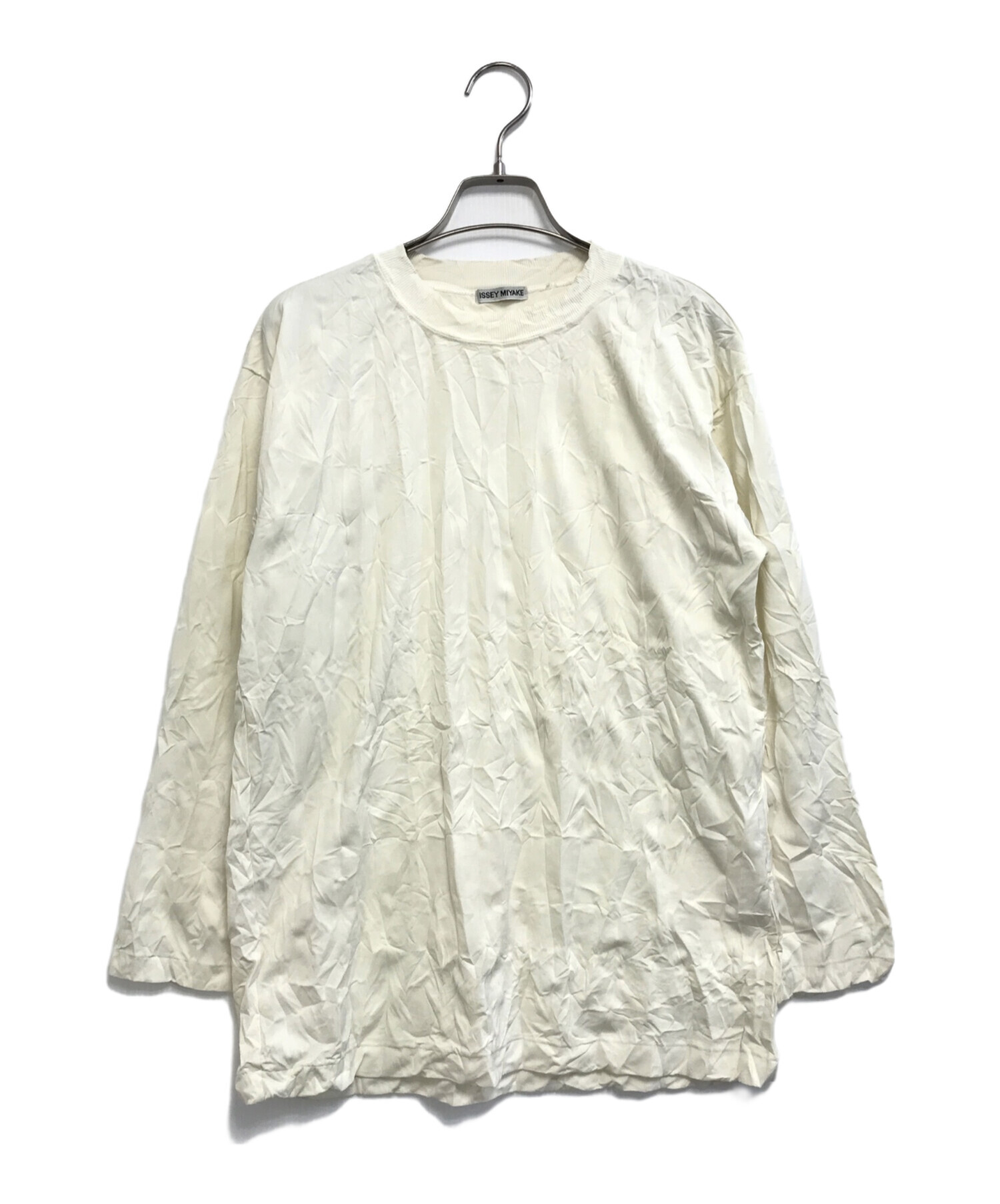 中古・古着通販】ISSEY MIYAKE (イッセイミヤケ) シワ加工カットソー 