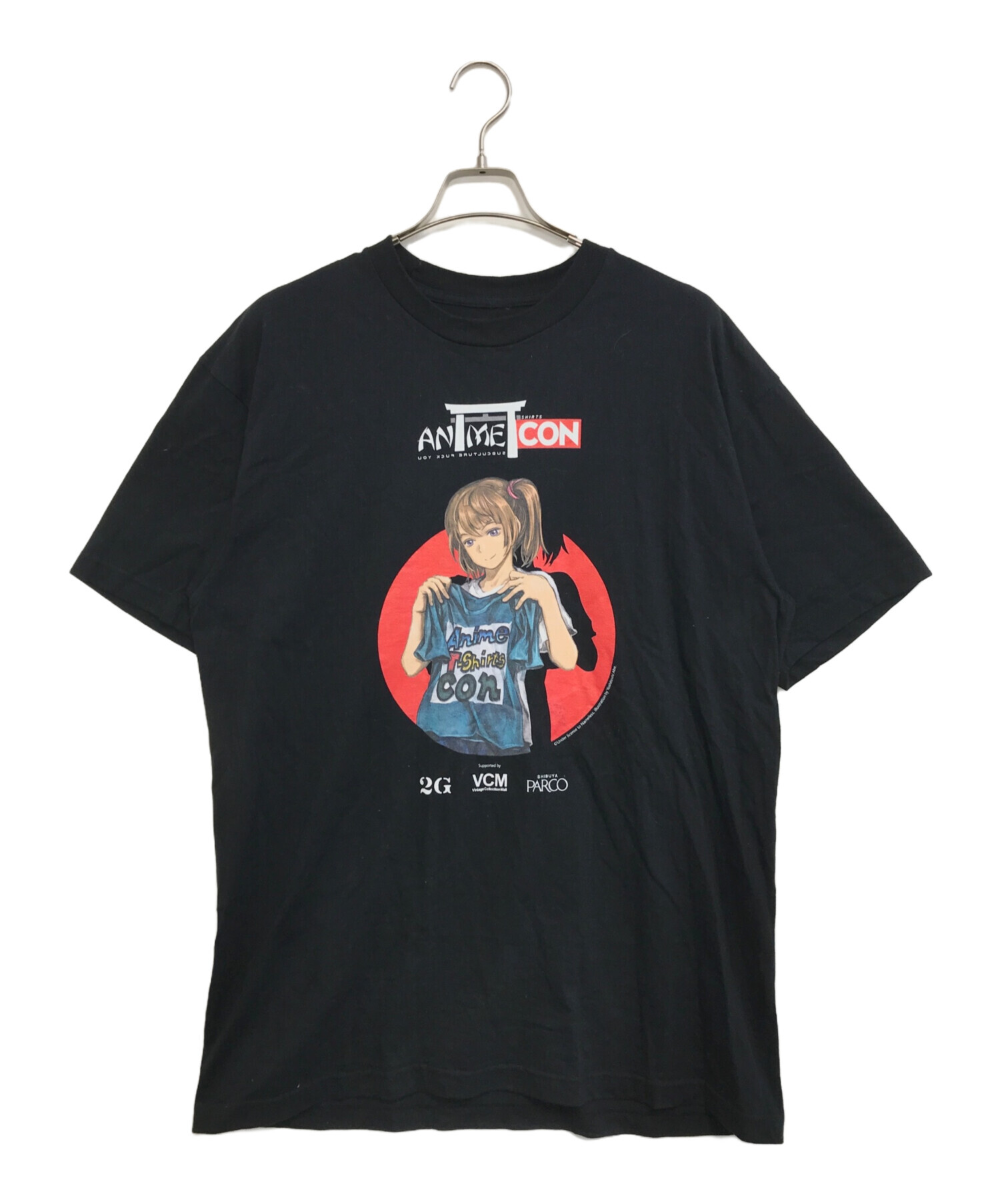 中古・古着通販】2G (ツージー) VCM プリントTシャツ ブラック サイズ 