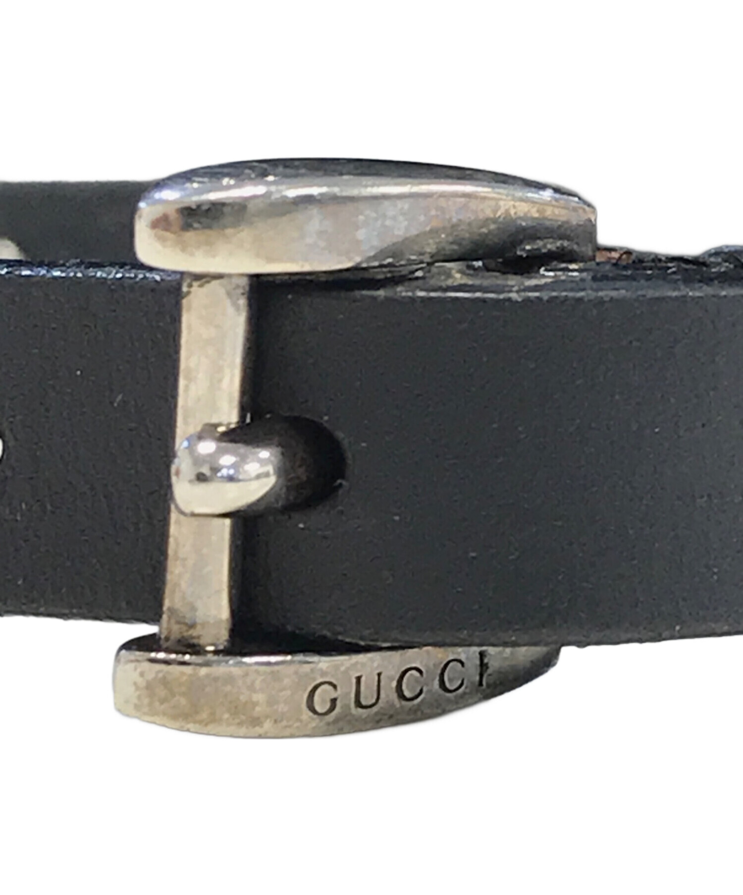 中古・古着通販】GUCCI (グッチ) キャットヘッドブレスレット ブラック
