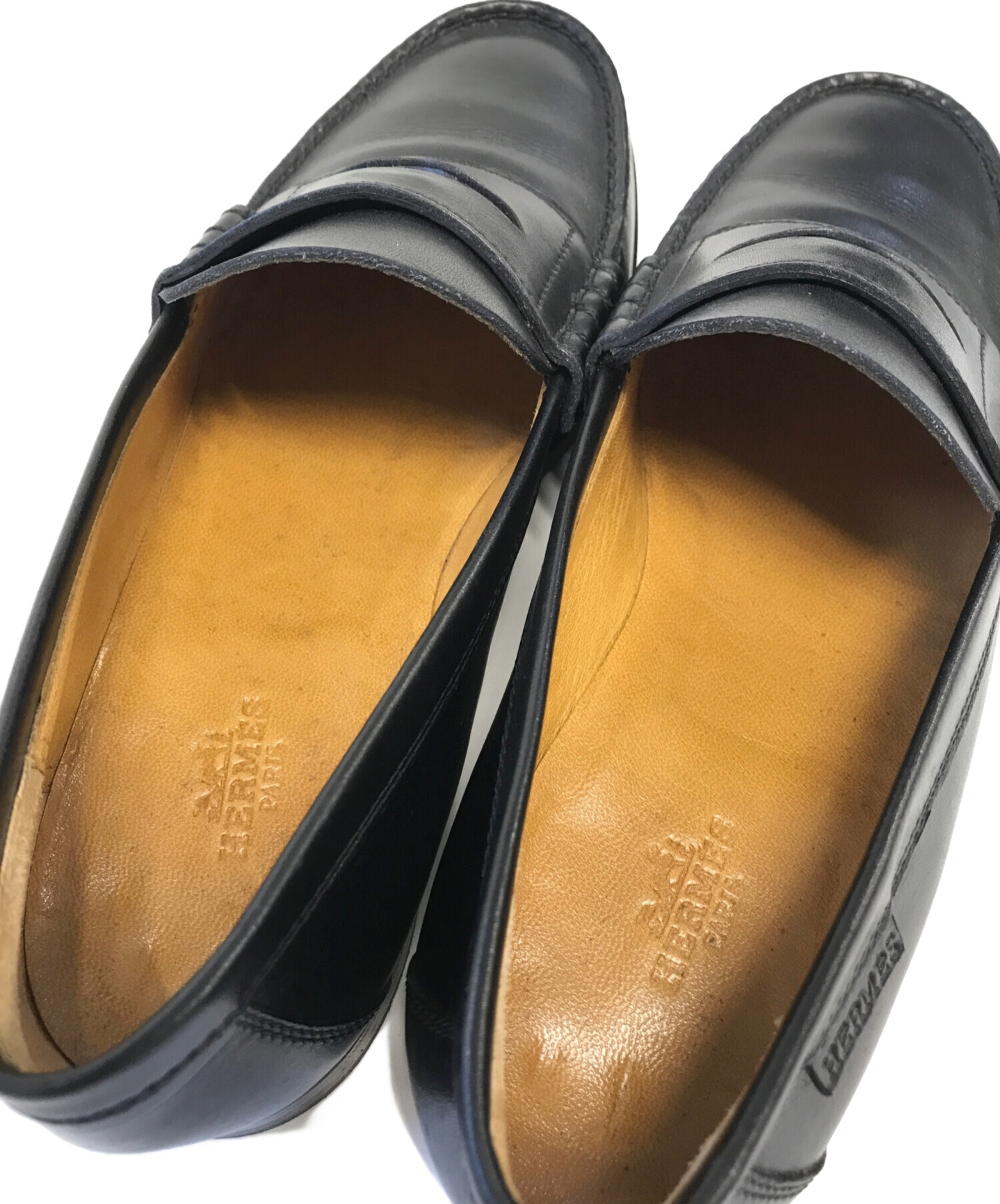 中古・古着通販】HERMES (エルメス) セリエコインローファー ブラック