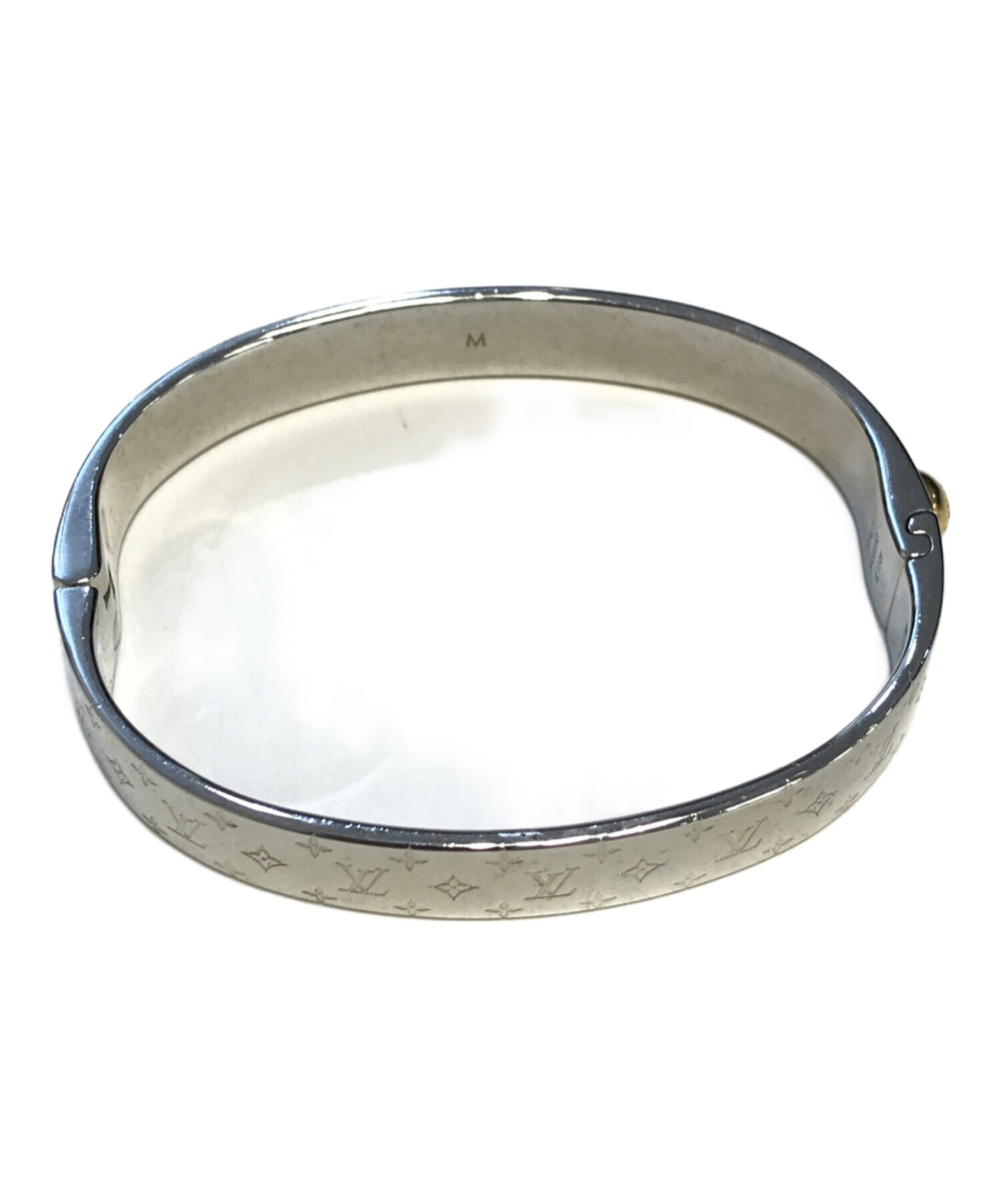 ルイヴィトン　シルバー レザー バングル　ブレスレット（中古品） 中古・古着通販】LOUIS VUITTON (ルイ ヴィトン) バングル シルバー