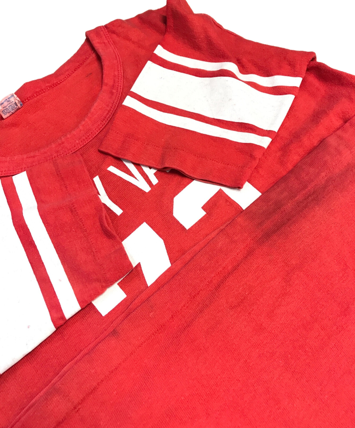 中古・古着通販】Champion (チャンピオン) ナンバリングフットボールT