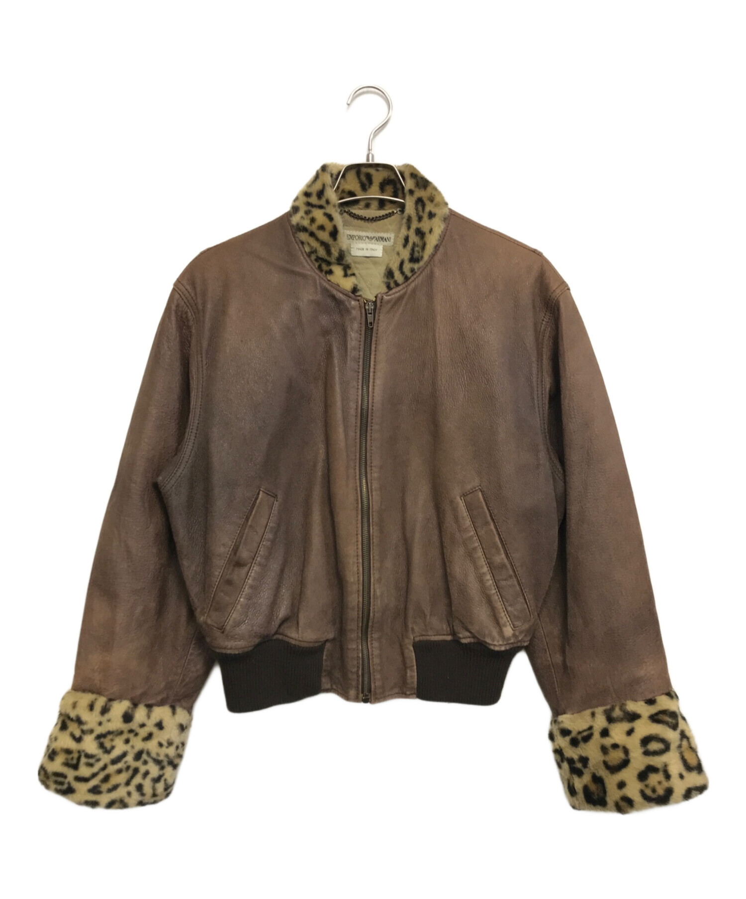 【美品】ARMANI アルマーニ ジャケット ラムレザー スパンコール 中古・古着通販】EMPORIO ARMANI (エンポリオアルマーニ) 切替