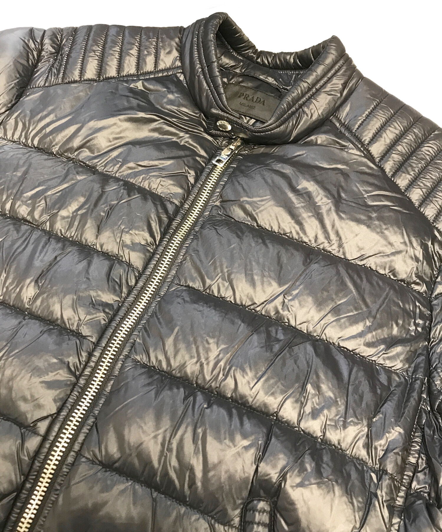 中古・古着通販】PRADA (プラダ) ダウンジャケット ブラック サイズ:52