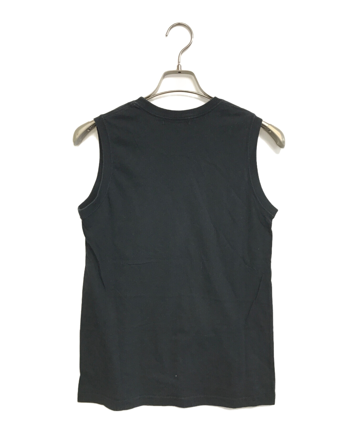 アンダーカバー UNDERCOVER カットソー ノースリーブ Vネック 切替 シフォン 絹 シルク 1 黒 ブラック系 灰 グレー系 レディース UNDERCOVER アンダーカバー ノースリーブカットソー 3 L UNDERCOVER