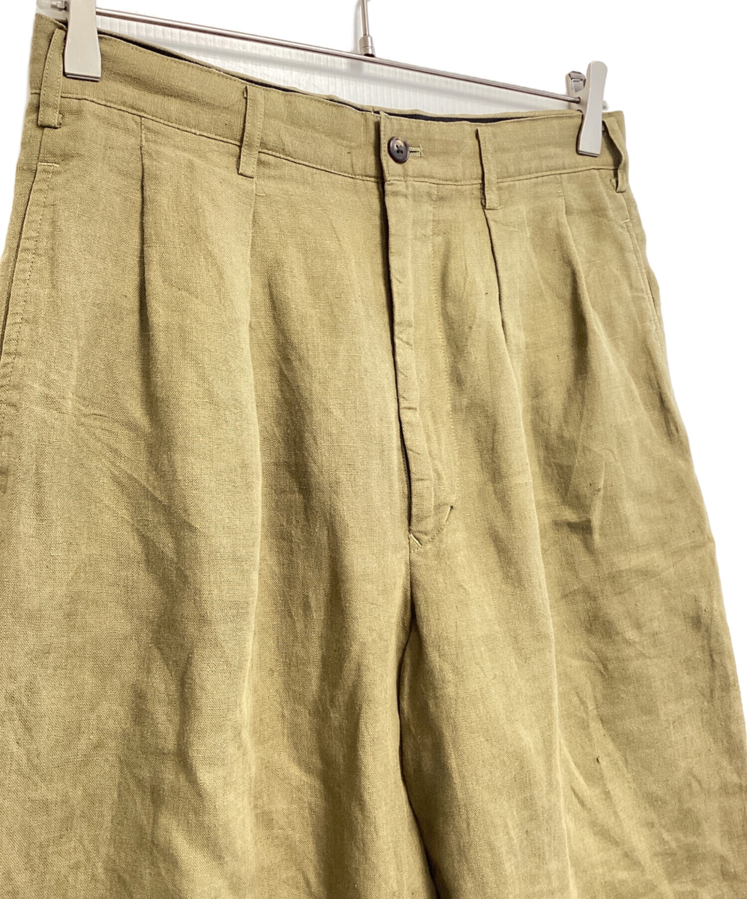 中古・古着通販】Y's for men (ワイズフォーメン) リネンパンツ カーキ