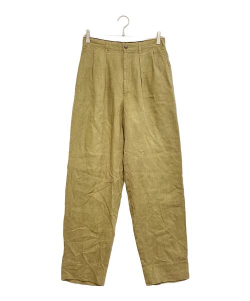 Y's for men ワイズフォーメン スラックス カーキ シルク リネン 中古・古着通販】Y's for men (ワイズフォーメン) リネンパンツ カーキ
