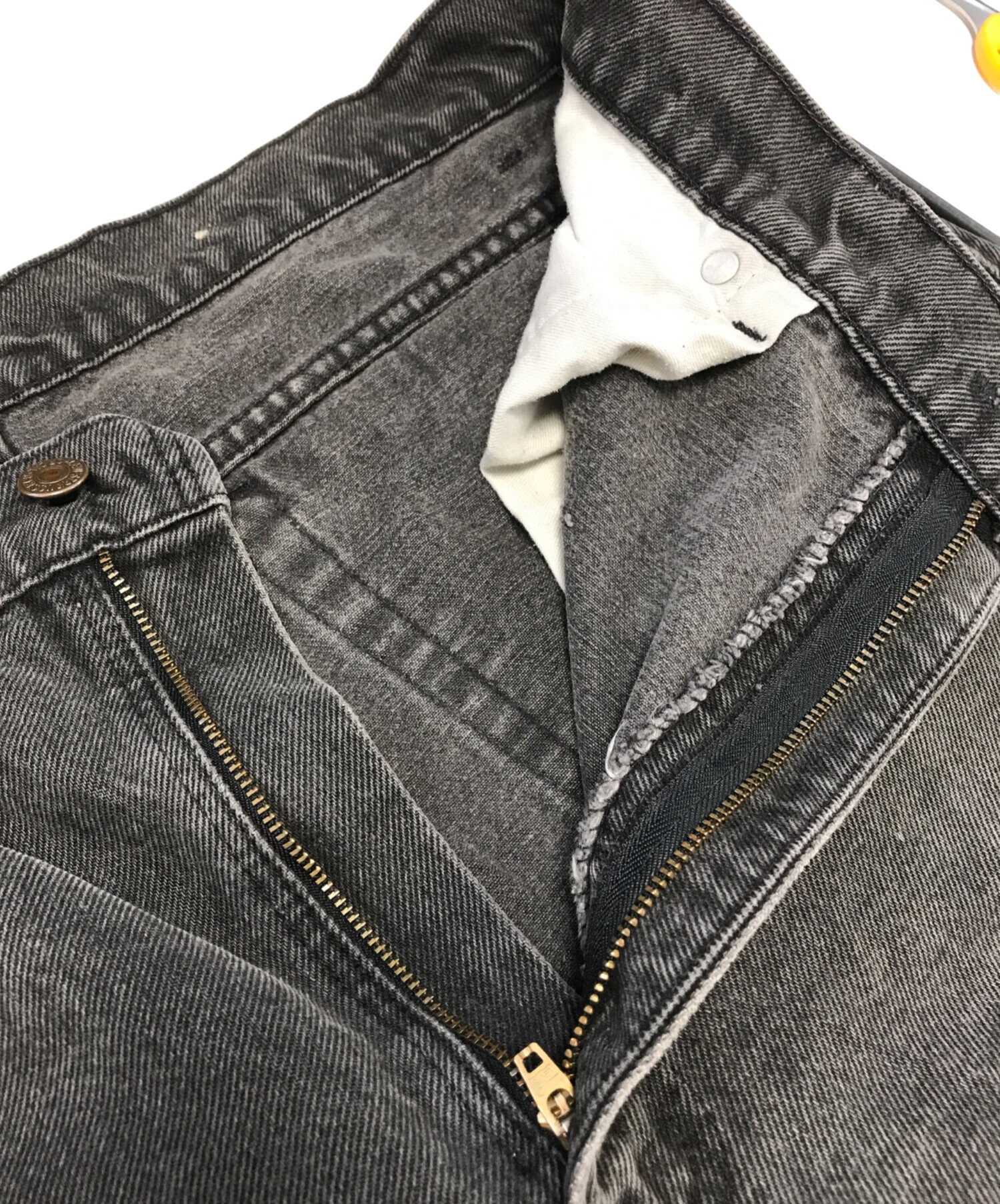 中古・古着通販】LEVI'S (リーバイス) 505 先染め ブラックデニム