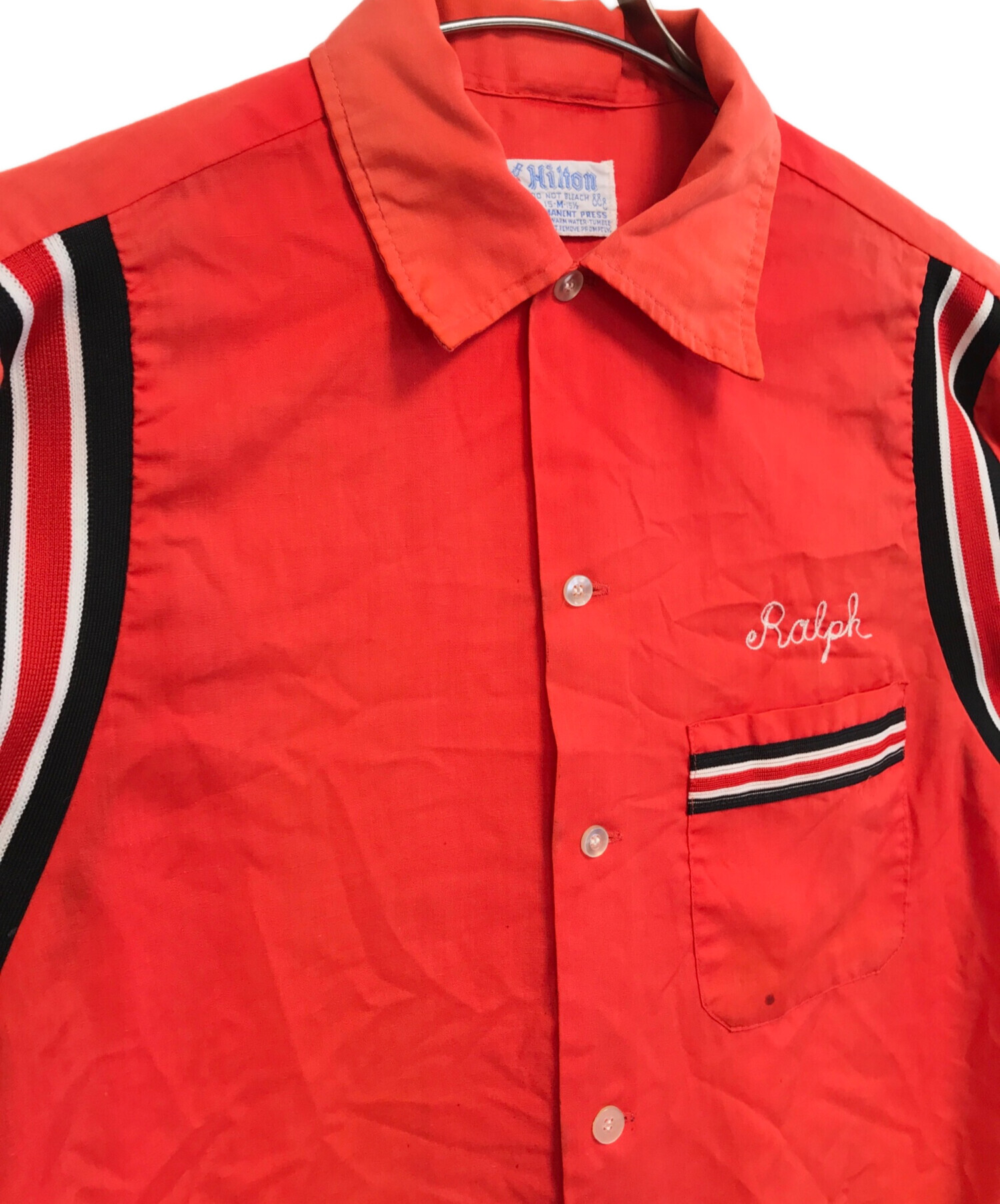 中古・古着通販】Hilton (ヒルトン) ボーリングシャツ レッド サイズ:M