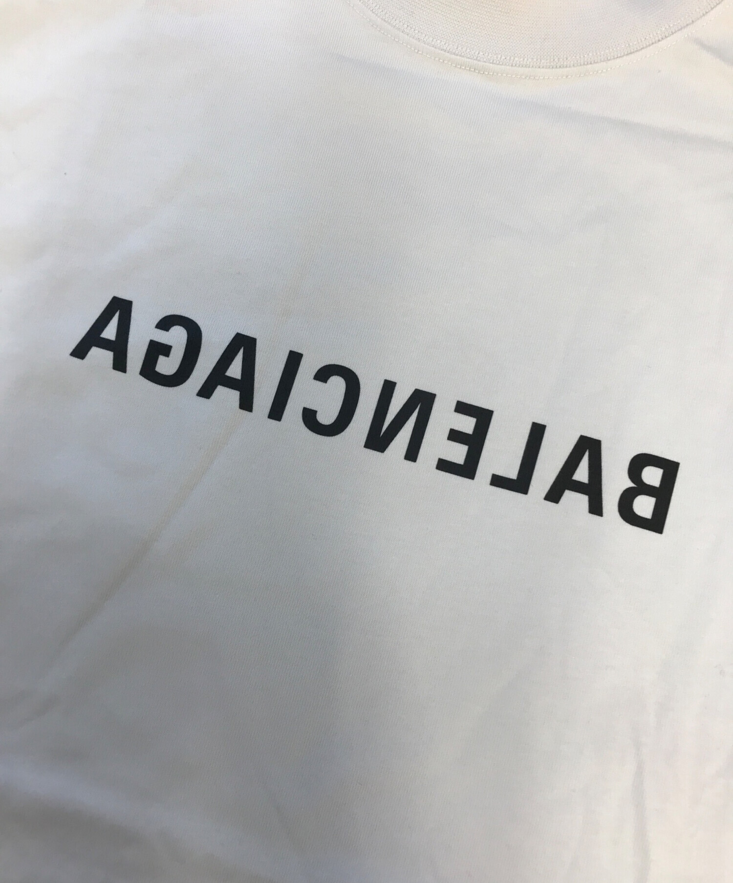中古・古着通販】BALENCIAGA (バレンシアガ) ミラーロゴプリントT