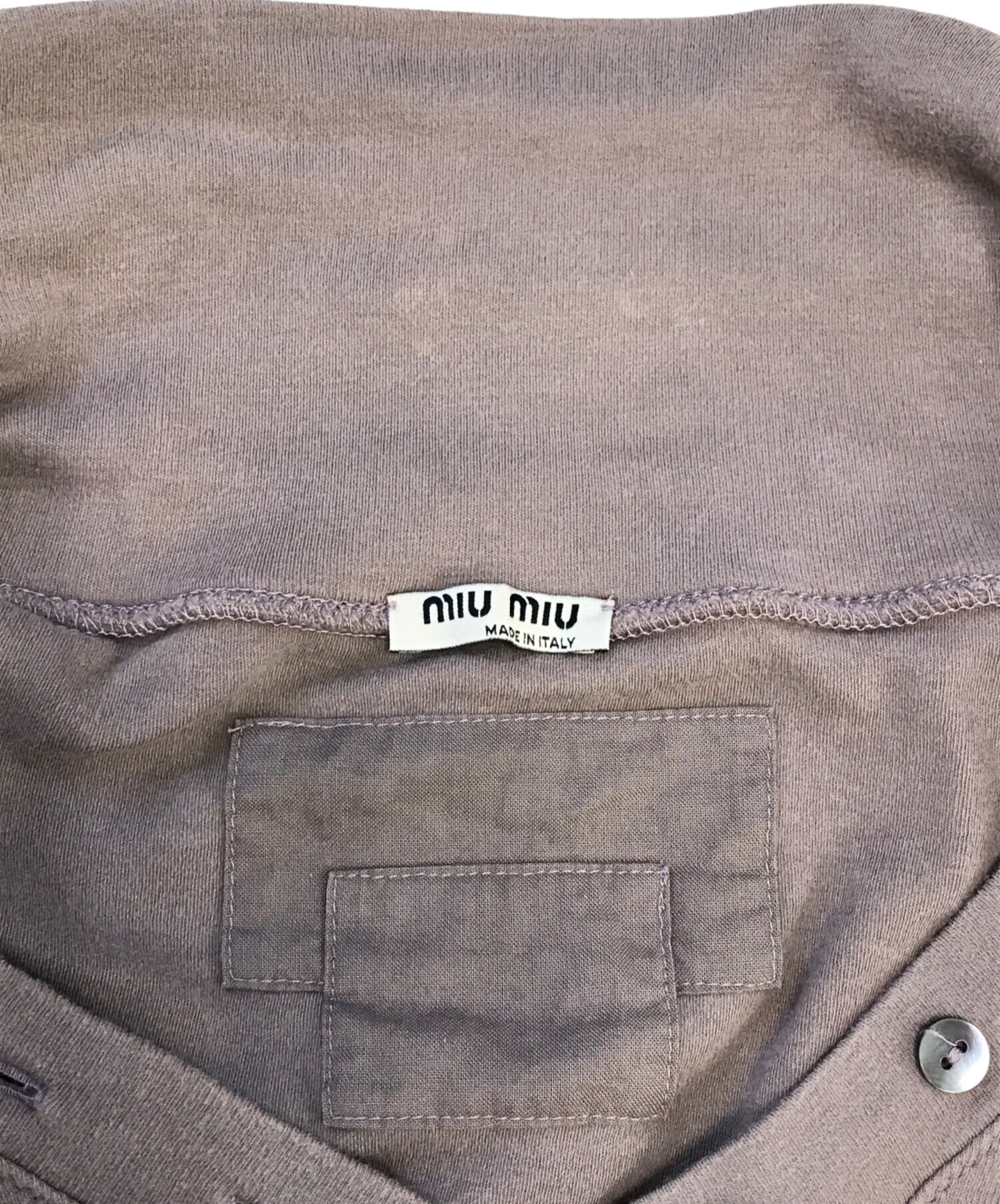 中古・古着通販】MIU MIU (ミュウミュウ) スキッパーカットソー グレー