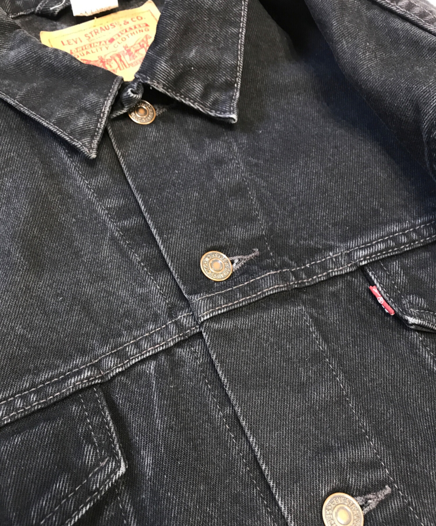 中古・古着通販】LEVI'S (リーバイス) ブラックデニムジャケット