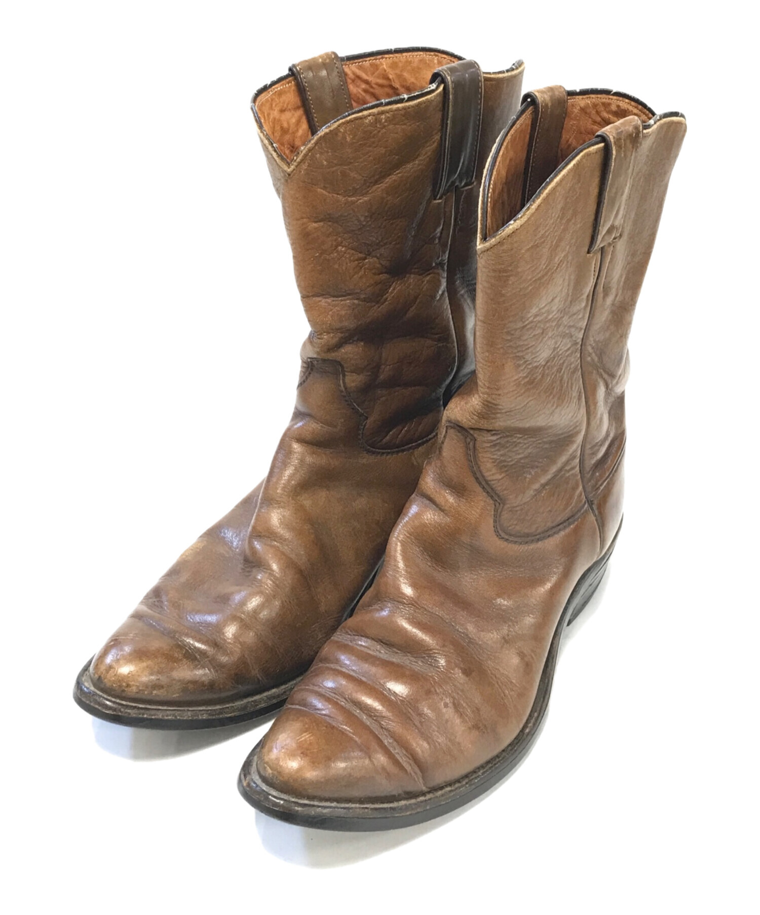 中古・古着通販】JUSTIN (ジャスティン) ウェスタンブーツ ブラウン 