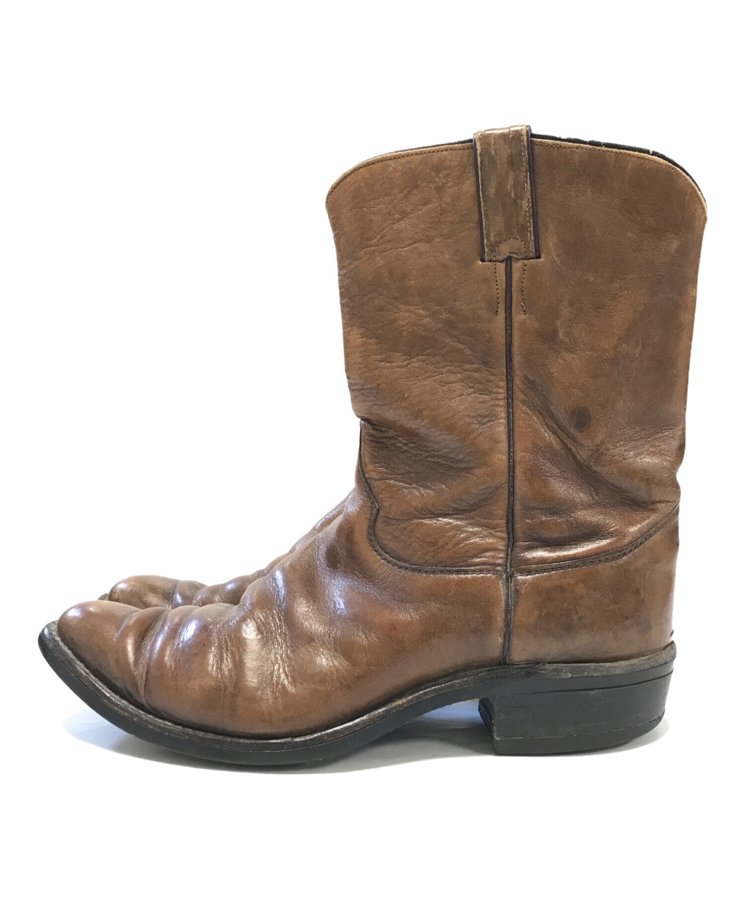 中古・古着通販】JUSTIN (ジャスティン) ウェスタンブーツ ブラウン 