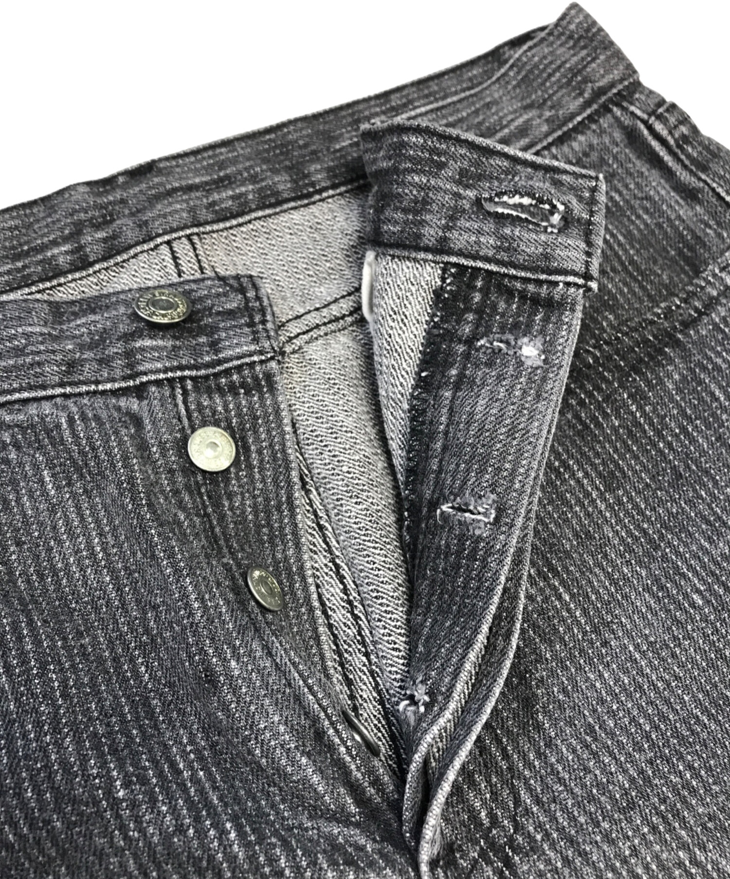 中古・古着通販】LEVI'S (リーバイス) 先染めストライプブラックデニム