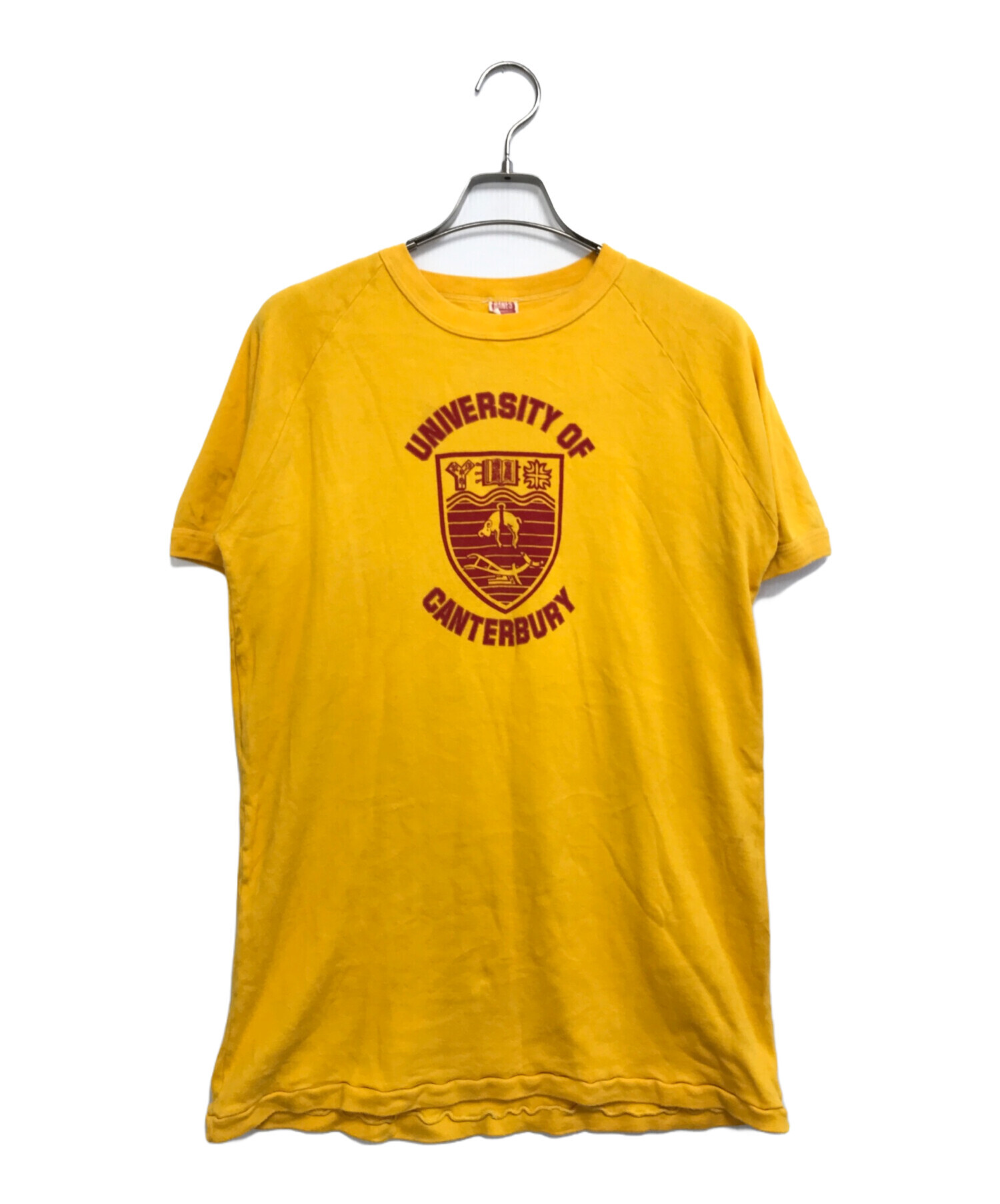 中古・古着通販】Hanes (ヘインズ) ラグランTシャツ イエロー サイズ 