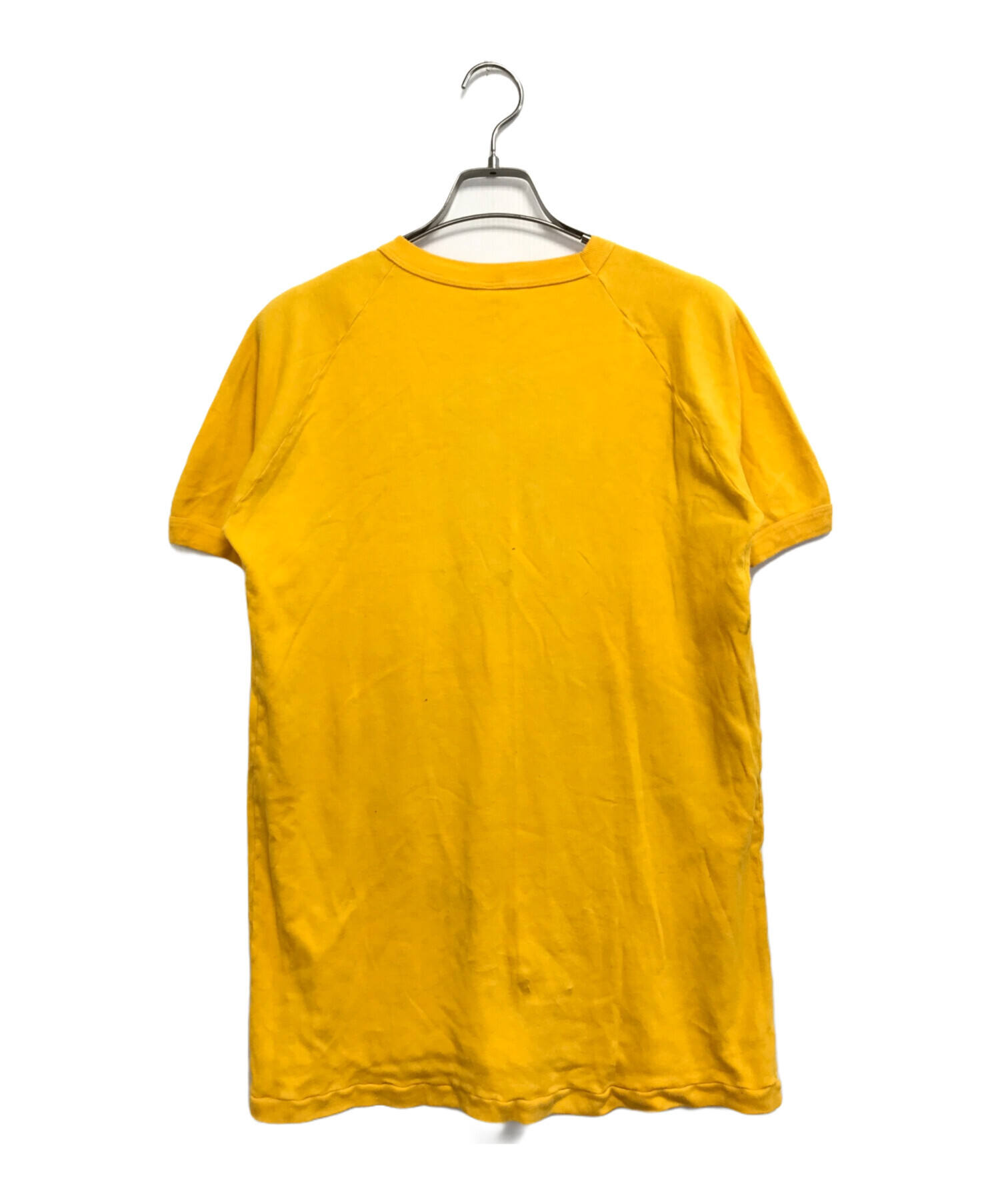 中古・古着通販】Hanes (ヘインズ) ラグランTシャツ イエロー サイズ 