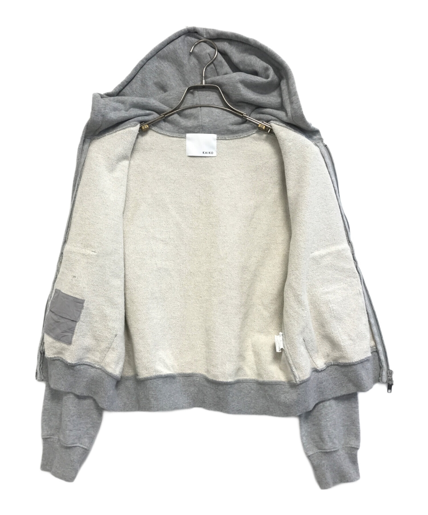 中古・古着通販】KAIKO (カイコー) DOUBLE ZIP UP PARKA グレー サイズ 