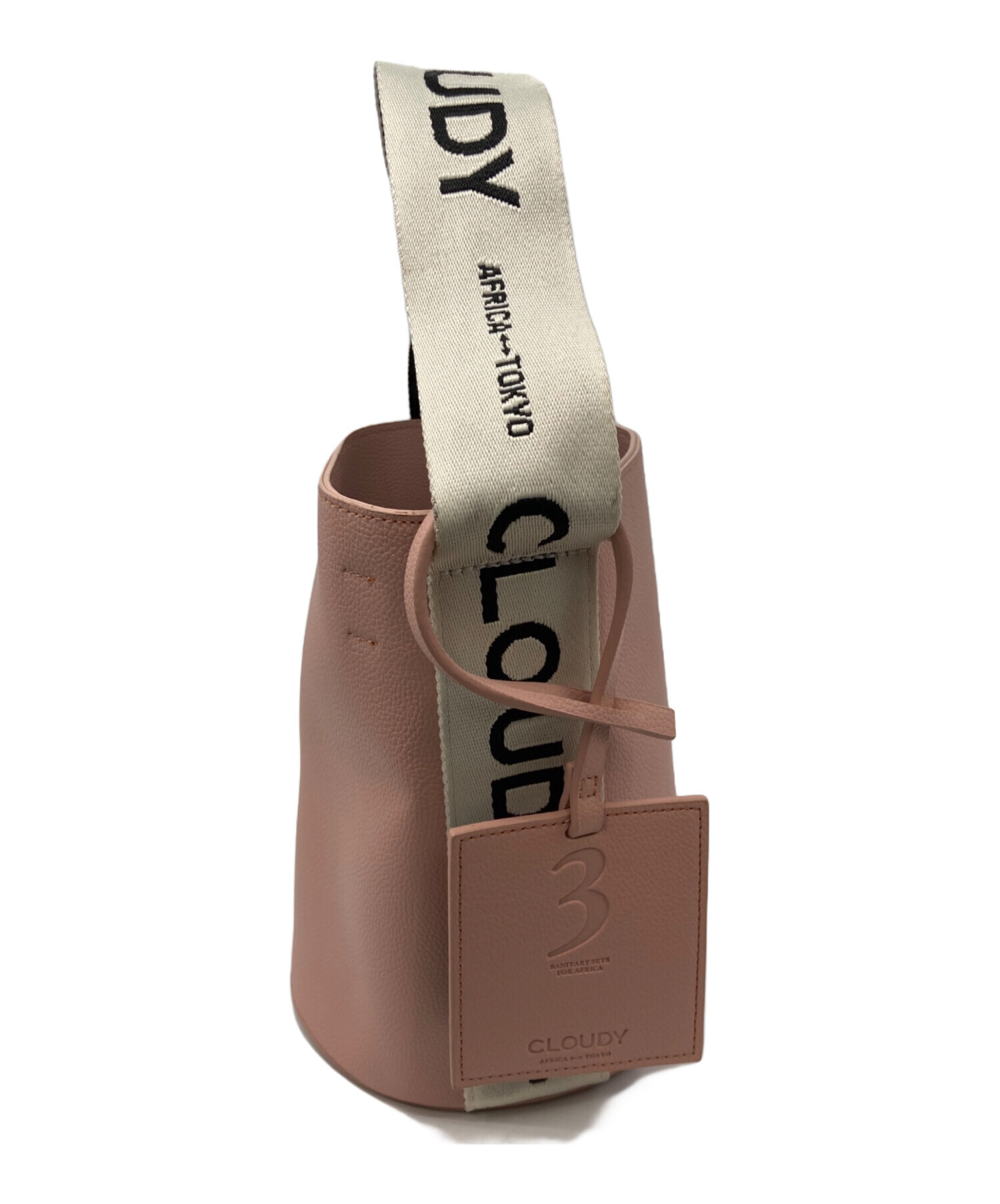 クラウディかごバッグ ストロー製 ベージュ 黒 オレンジ 紫 CLOUDY