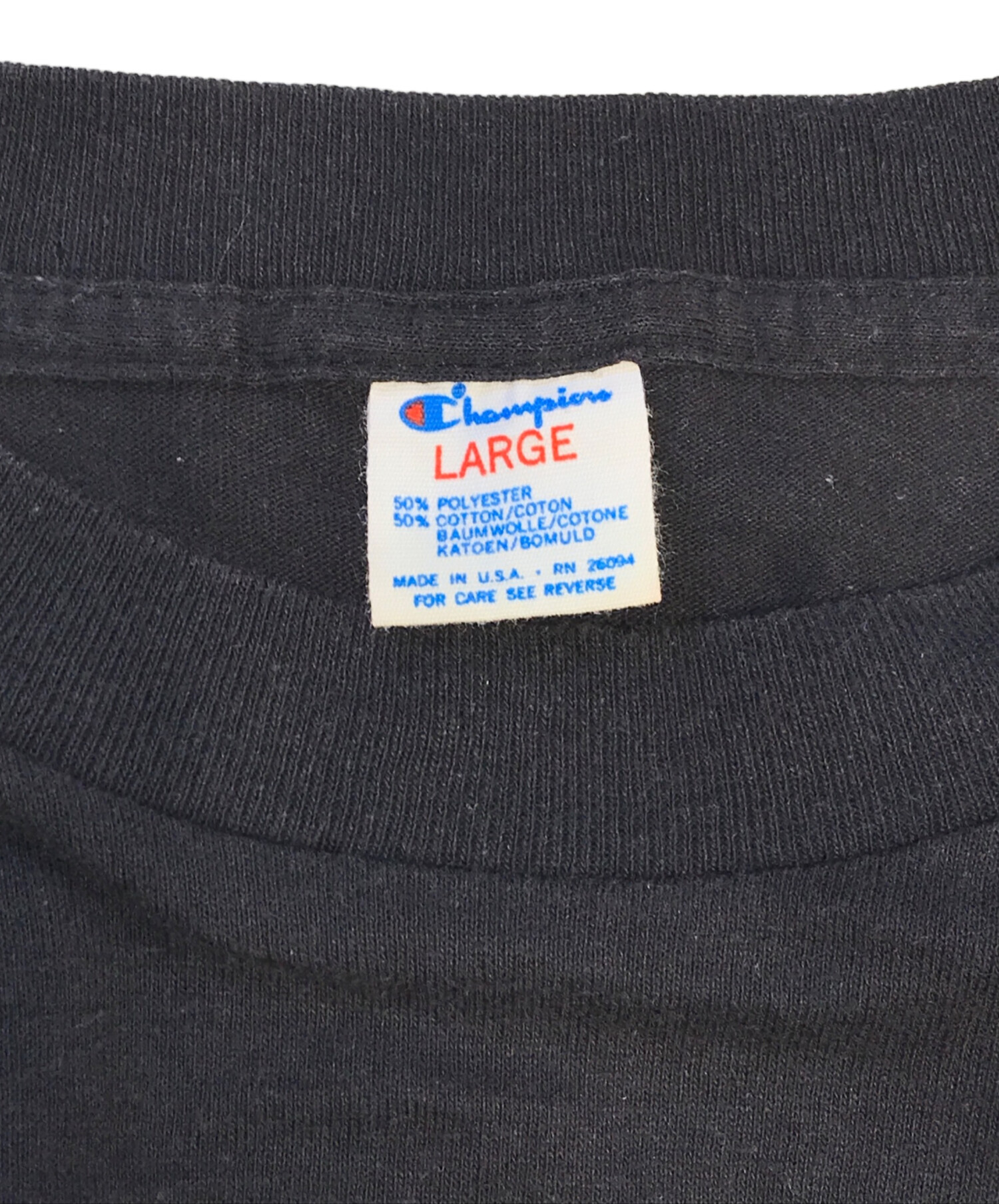 中古・古着通販】Champion (チャンピオン) プリントTシャツ ブラック 