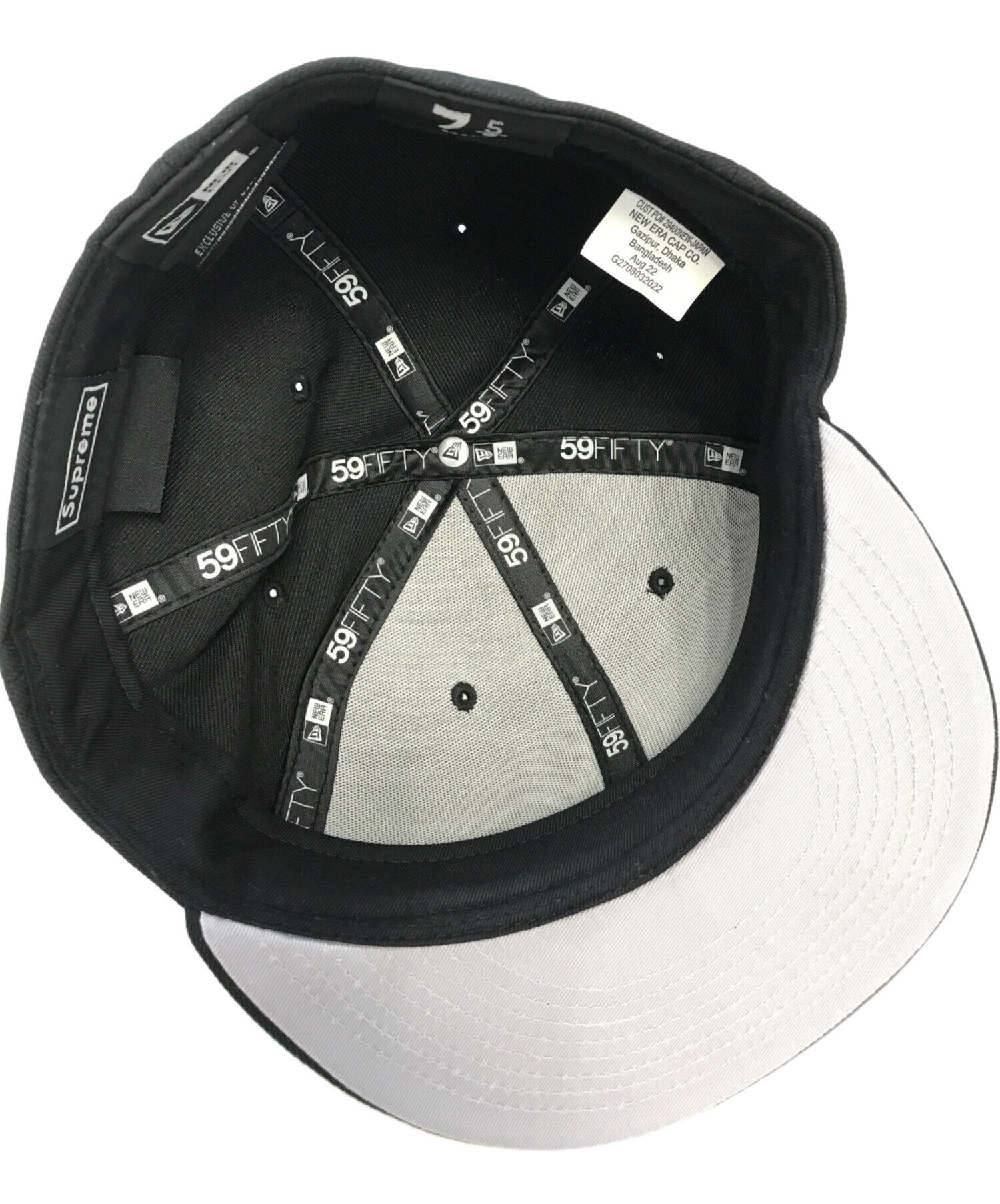 Supreme×NEW ERA ベースボールメッシュキャップ　黒　7 5/8 supreme new era black 黒 7 5/8 希少サイズ 【公式通販】