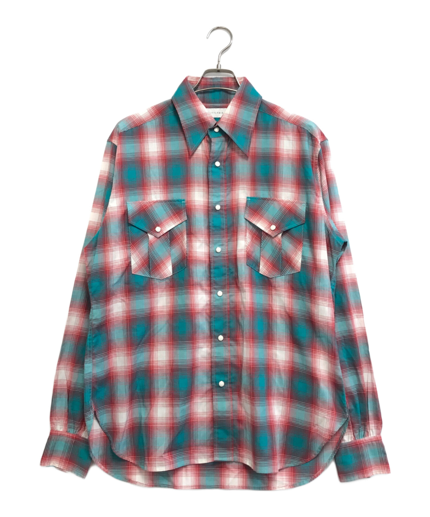 タグ付　LITTLEBIG Basic SH (LB201-SH09) 中古・古着通販】LITTLEBIG (リトルビッグ) Homble Check SH グリーン