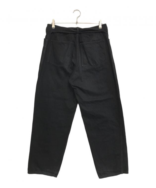 中古・古着通販】COMOLI (コモリ) ベルテッドデニム ブラック サイズ:2