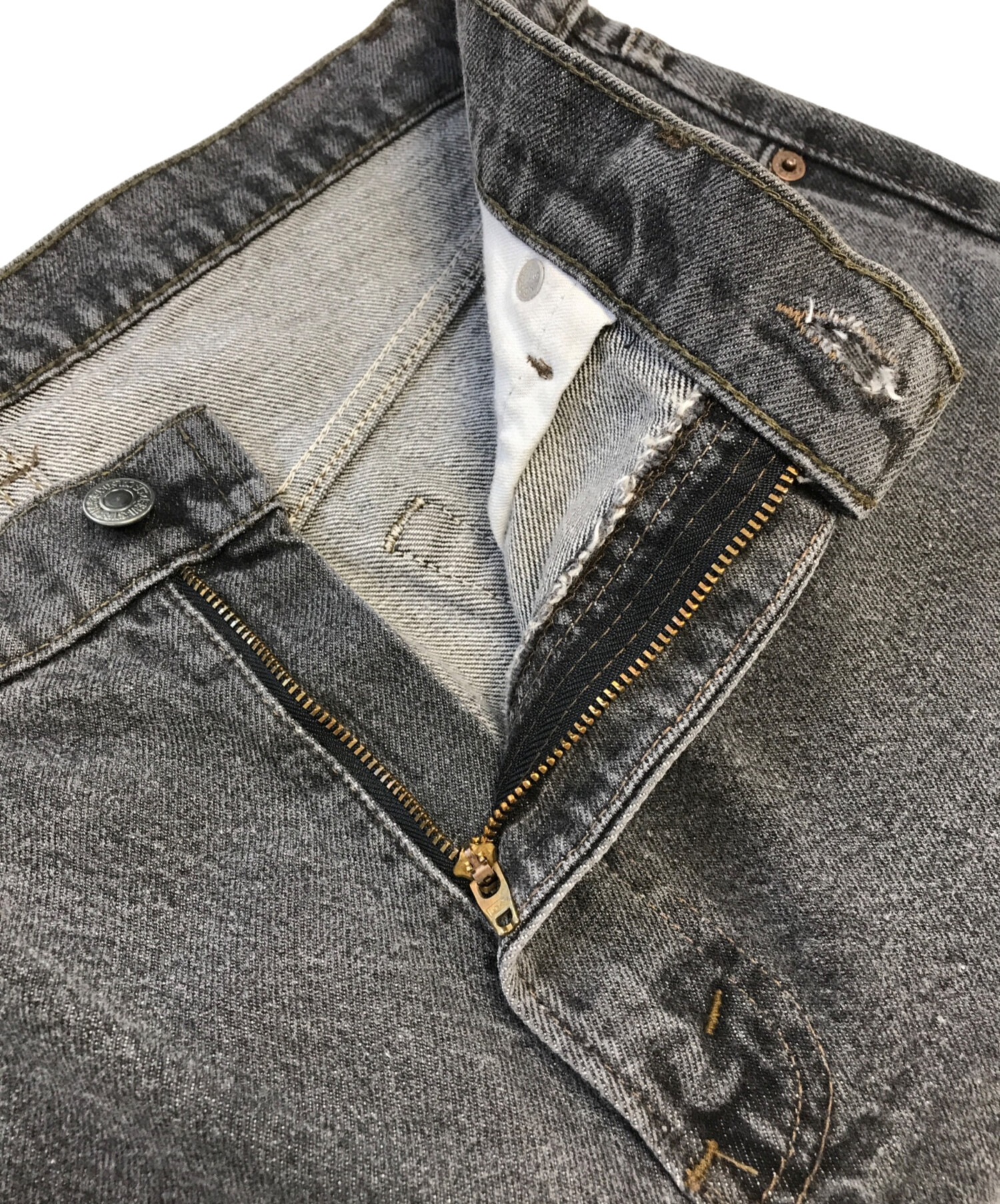 中古・古着通販】LEVI'S (リーバイス) 先染めブラックデニム ブラック