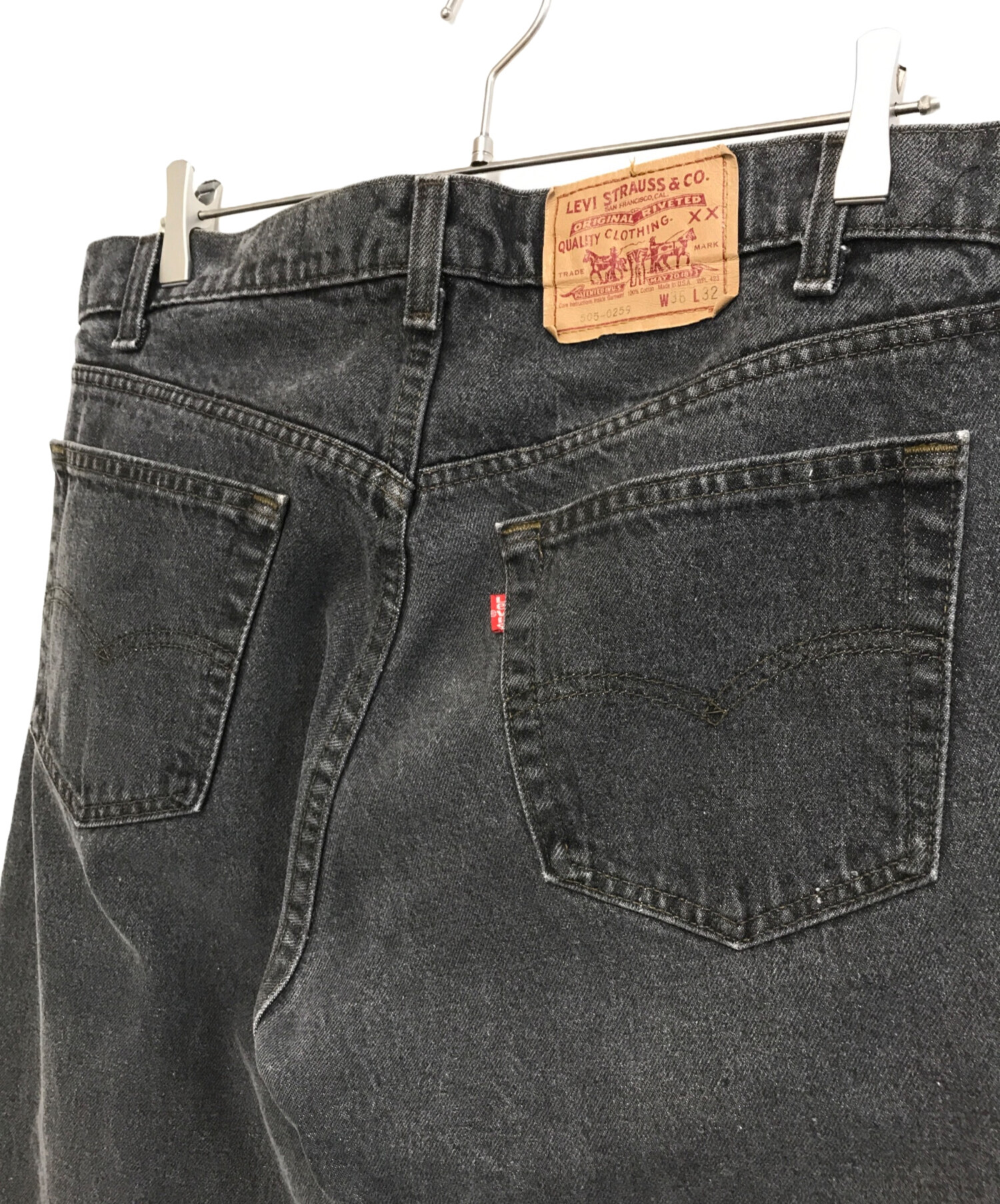 中古・古着通販】LEVI'S (リーバイス) 先染めブラックデニム ブラック