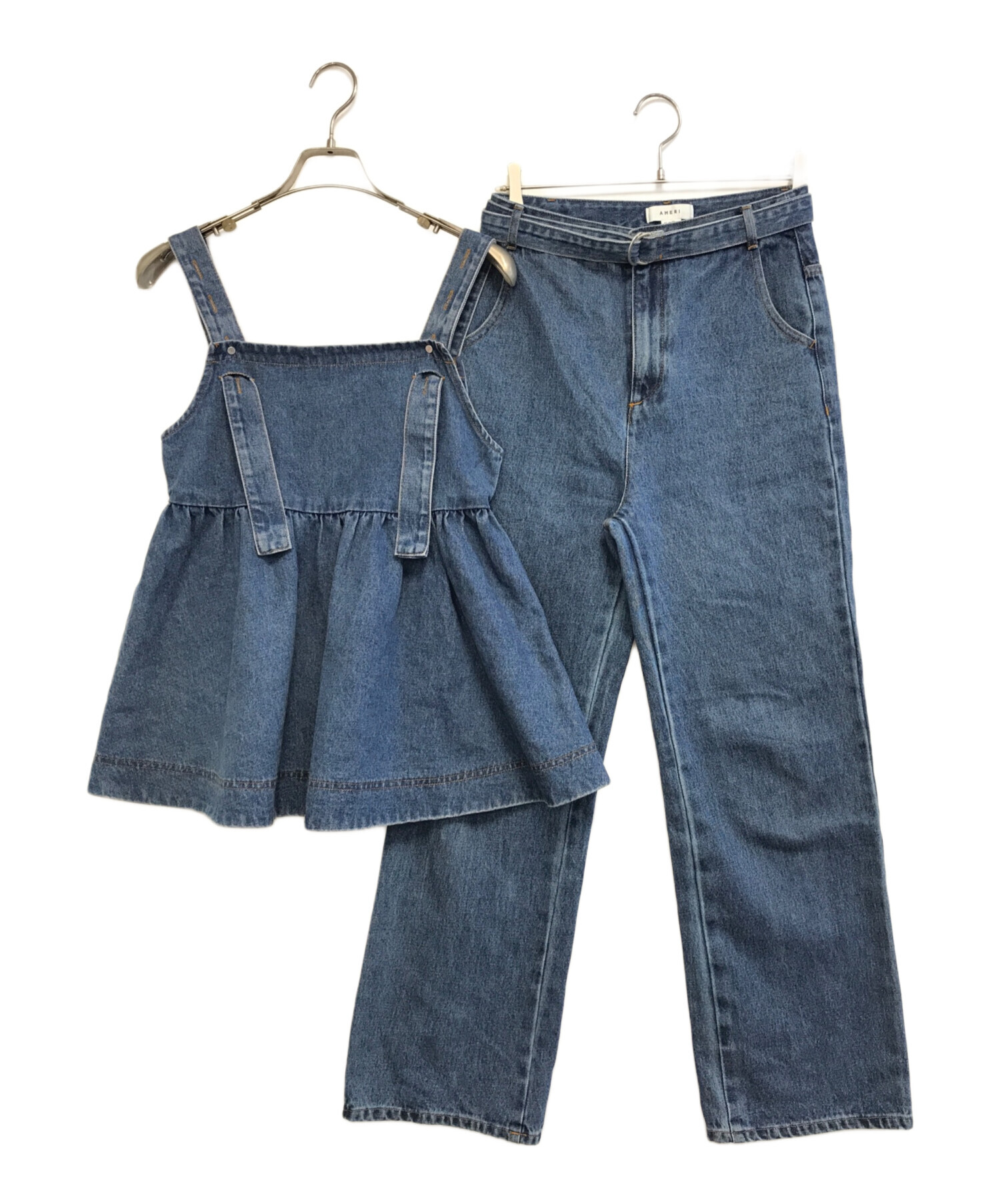 中古・古着通販】Ameri (アメリ) FRILL DENIM SET UP インディゴ 