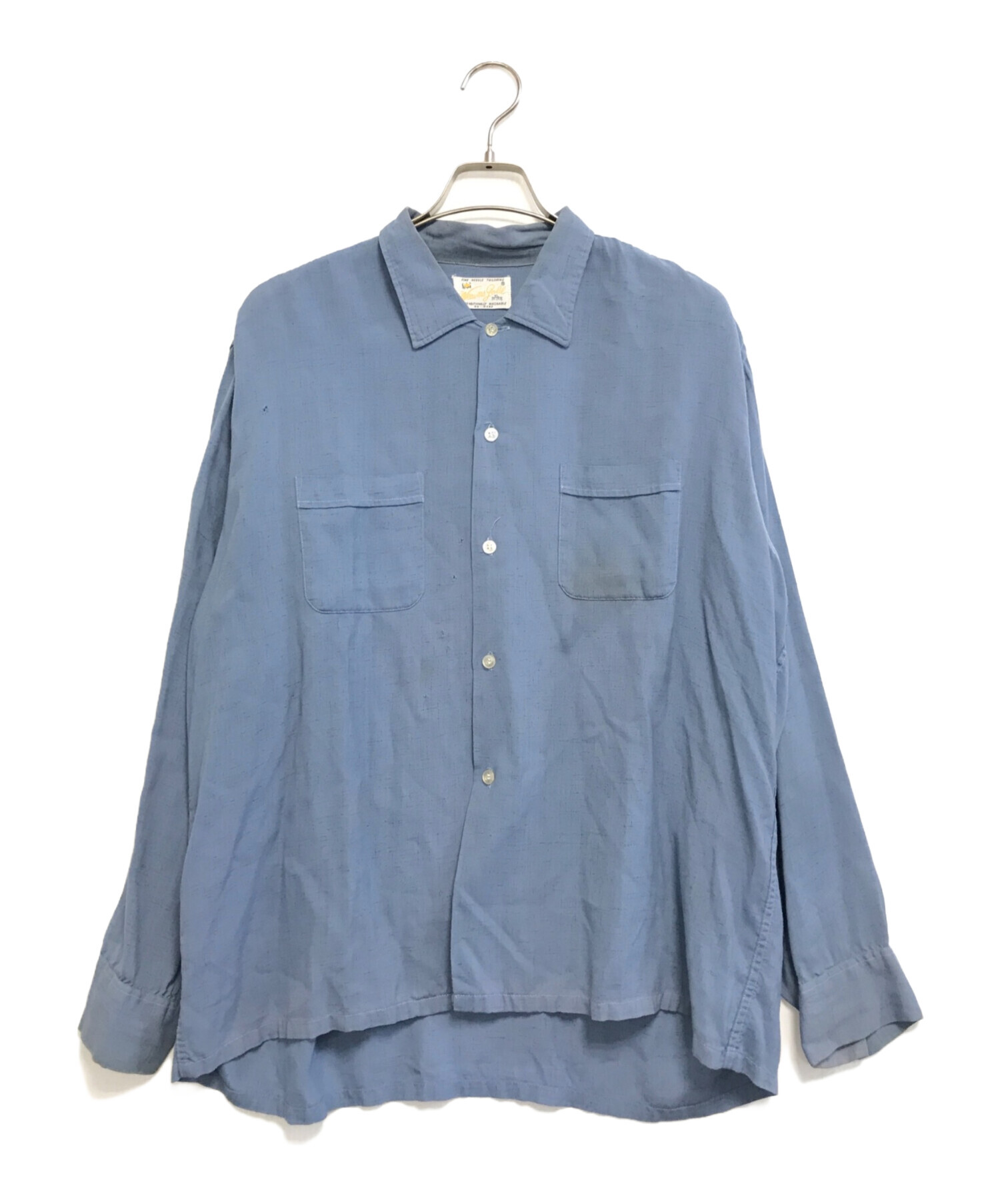 60s Weavers Gold レーヨンシャツ　ブルーグレー 中古・古着通販】Weavers Gold (ウィバースゴールド) レーヨンシャツ