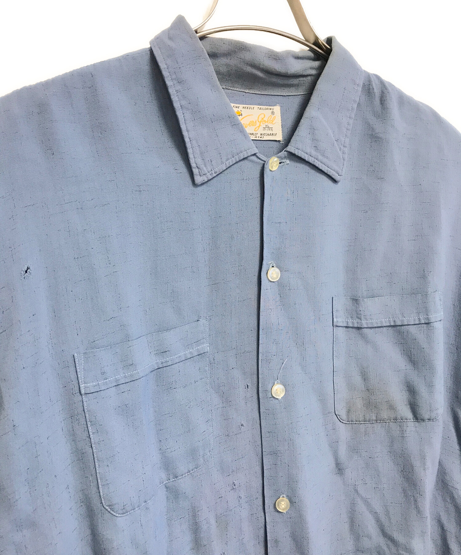 60s Weavers Gold レーヨンシャツ　ブルーグレー 中古・古着通販】Weavers Gold (ウィバースゴールド) レーヨンシャツ