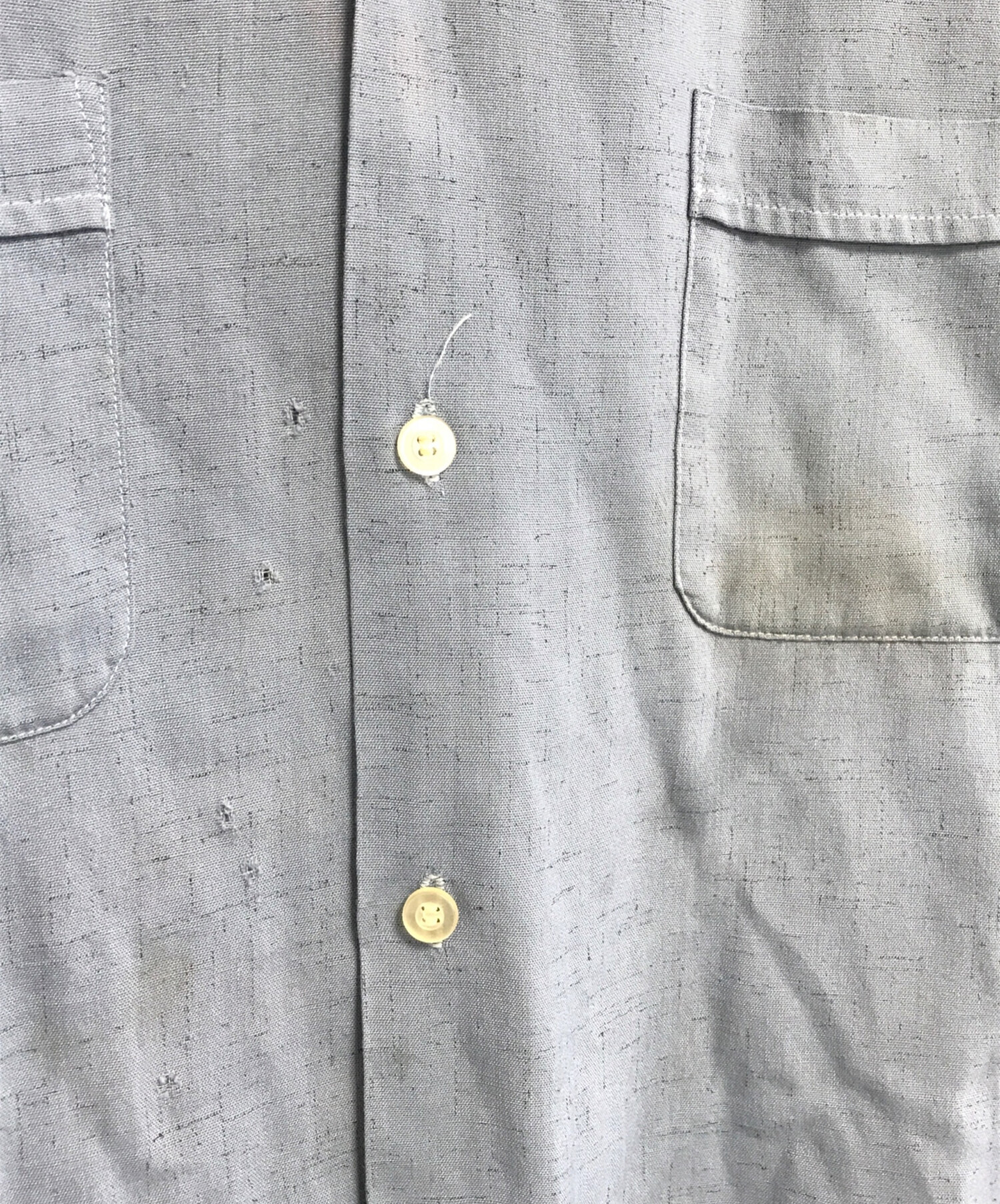 60s Weavers Gold レーヨンシャツ　ブルーグレー 中古・古着通販】Weavers Gold (ウィバースゴールド) レーヨンシャツ