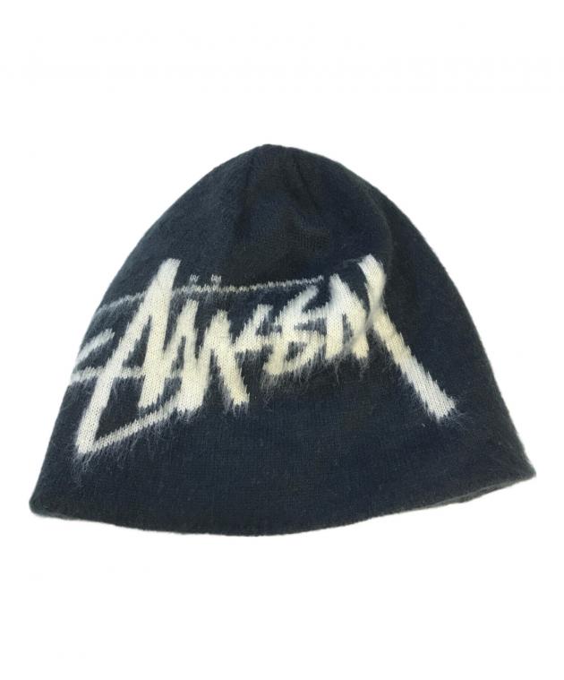 Stussy グラフィックニット帽 黒 Stussy グラフィックニット帽 黒 Stussy グラフィックニット帽