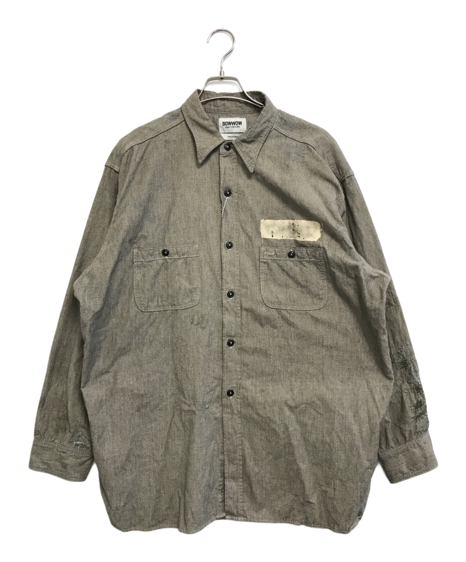 中古・古着通販】BOWWOW (バウワウ) PRISONER BLACK CHAMBRAY SHIRTS