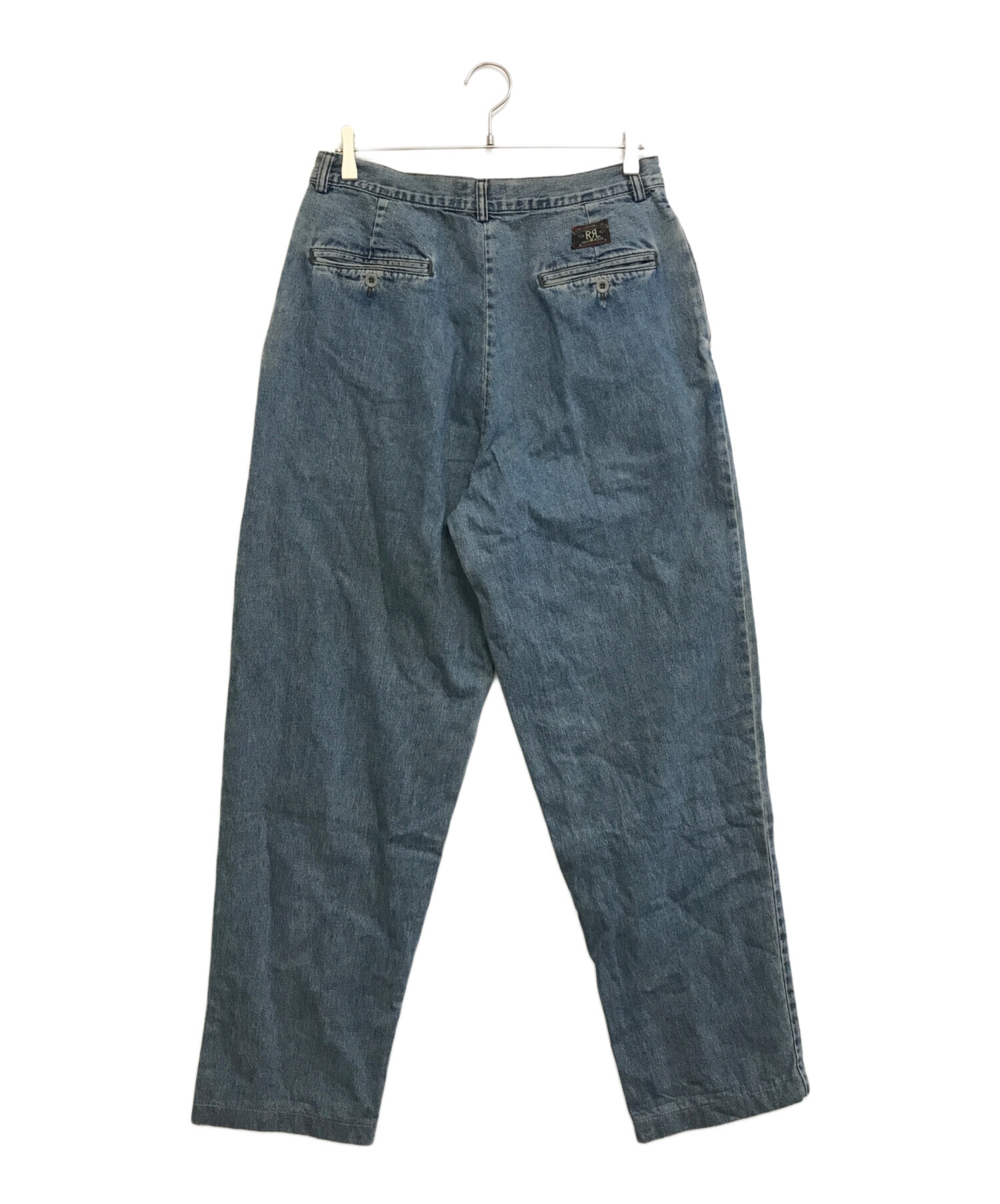 RRL : 初期 90s USA製 デニムショーツ★32★インディゴ USED】1990s RRL デニムカーゴパンツ ショーツリメイク 三つ星タグ W34