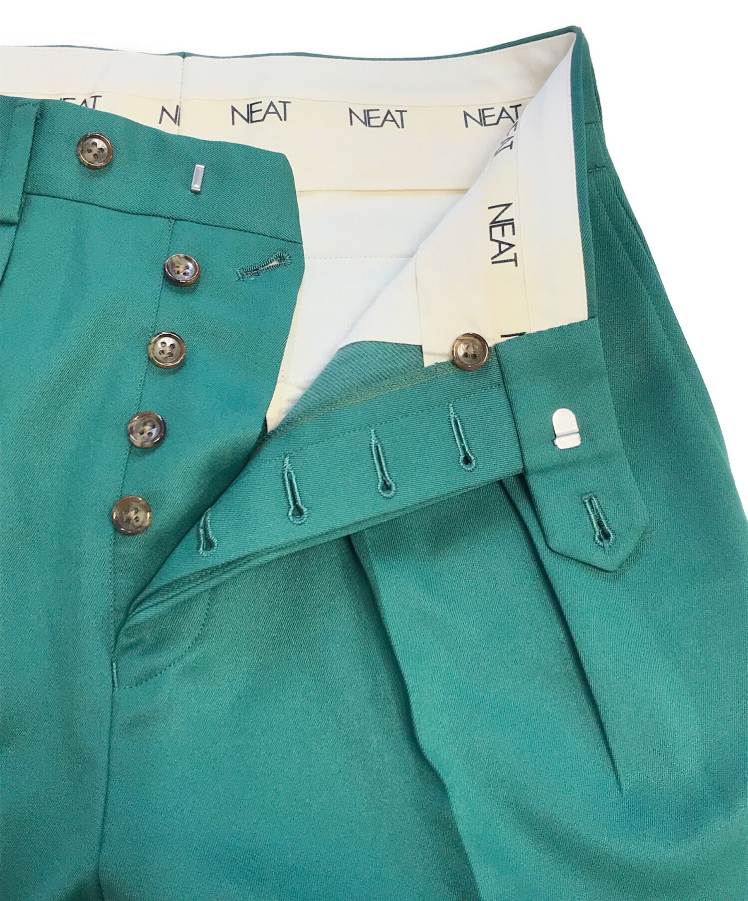中古・古着通販】NEAT (ニート) 2タックスラックス グリーン サイズ 